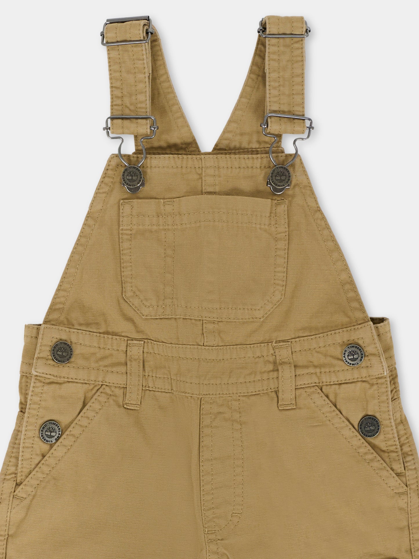 Salopette beige per neonato con logo,Timberland,T60605 659