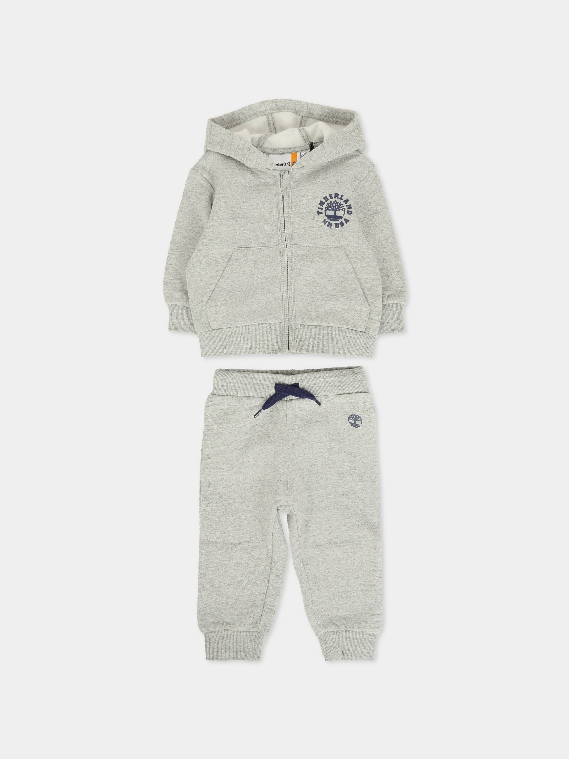 Completo grigio per neonato con logo,Timberland,T60606 A35