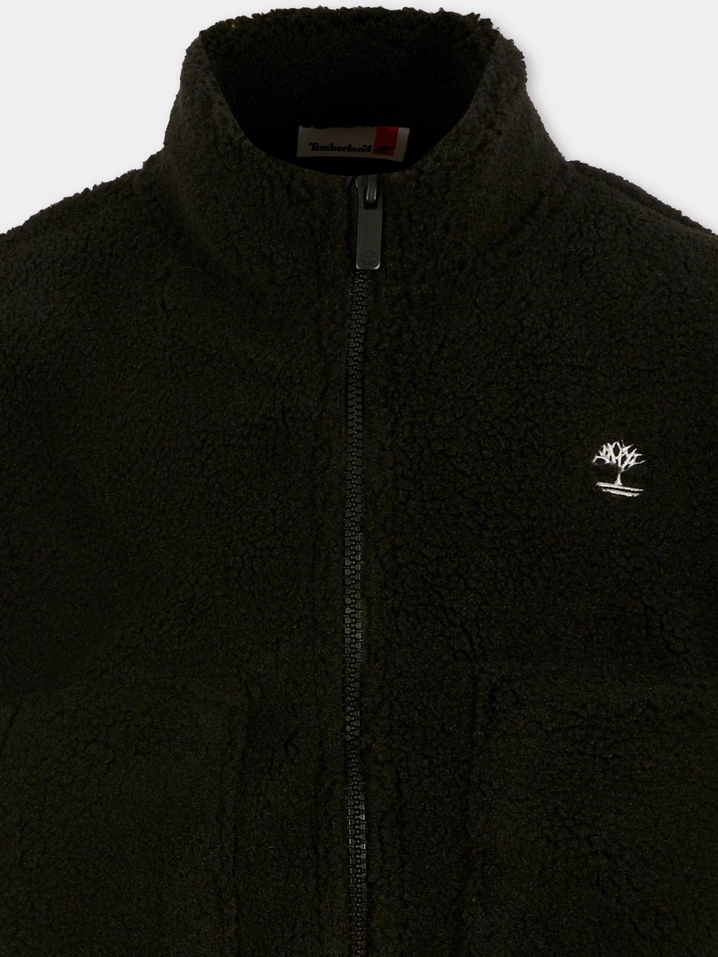 Ecopelliccia nera per bambino con logo,Timberland,T60757 09B
