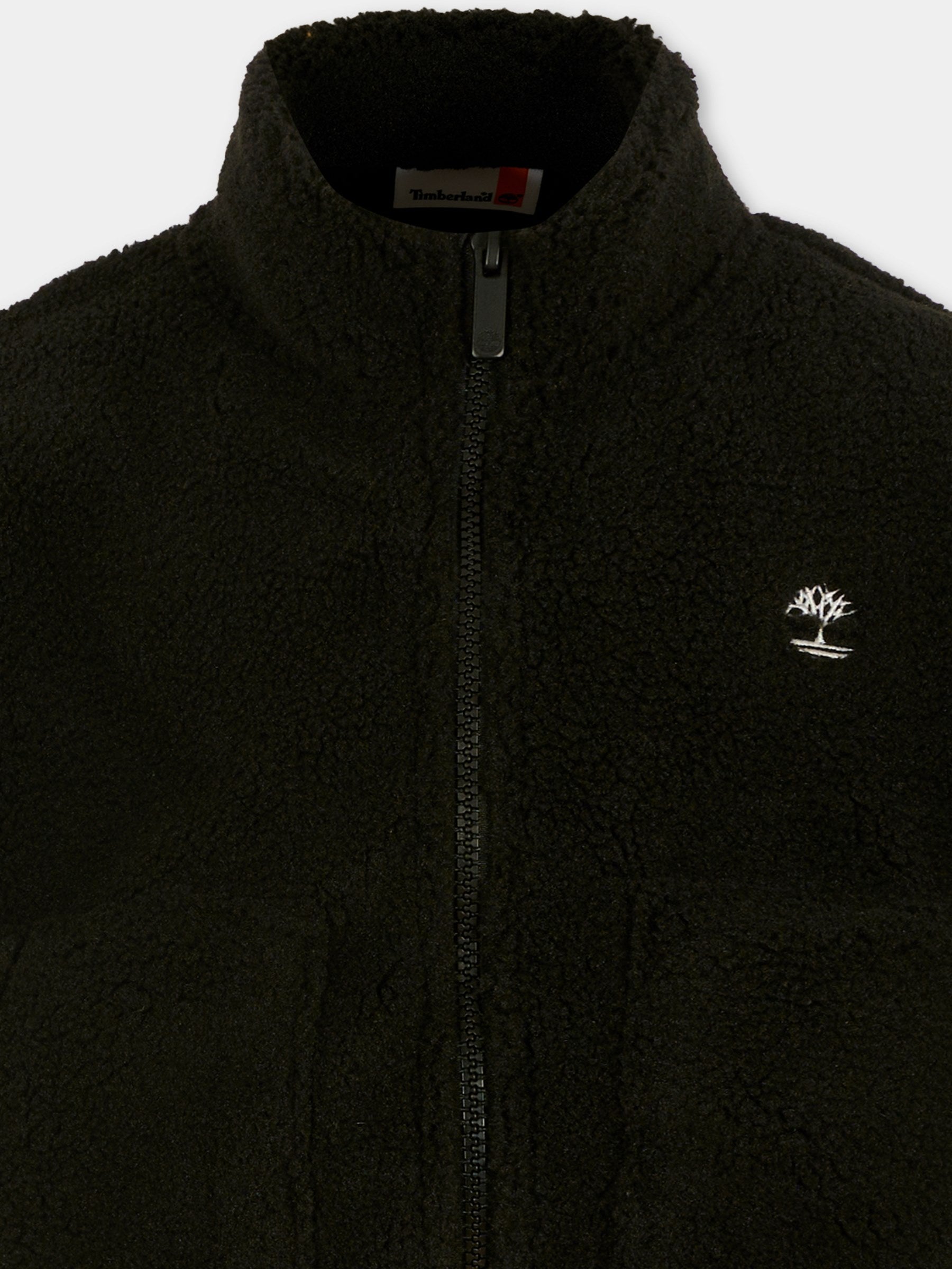 Ecopelliccia nera per bambino con logo,Timberland,T60757 09B