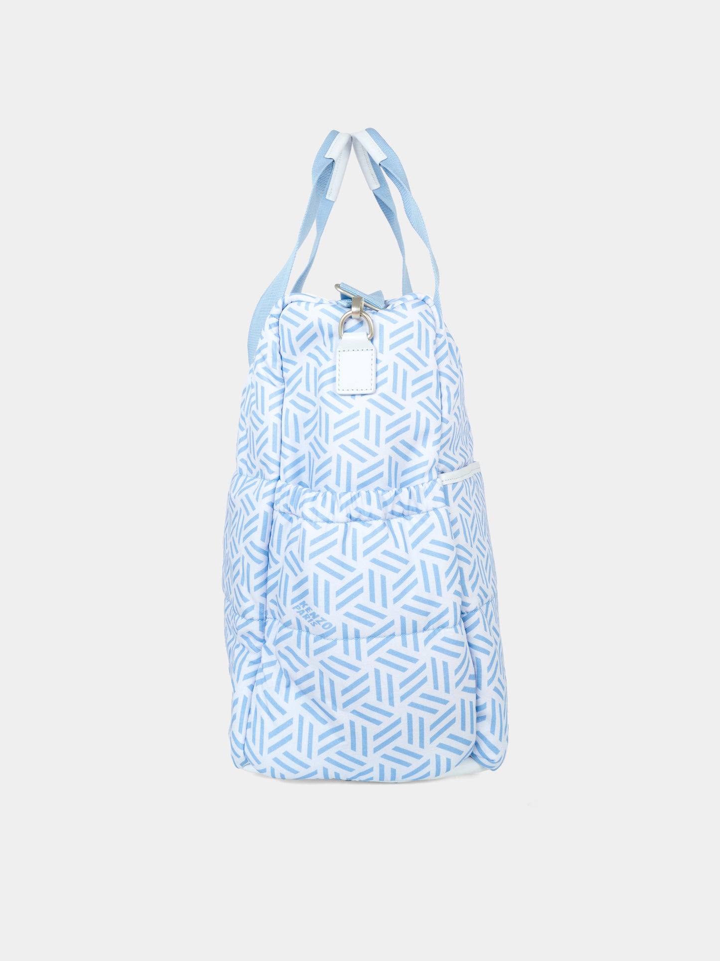 Borsa mamma blu per neonato con motivo geometrico,Kenzo Kids,K61210 771