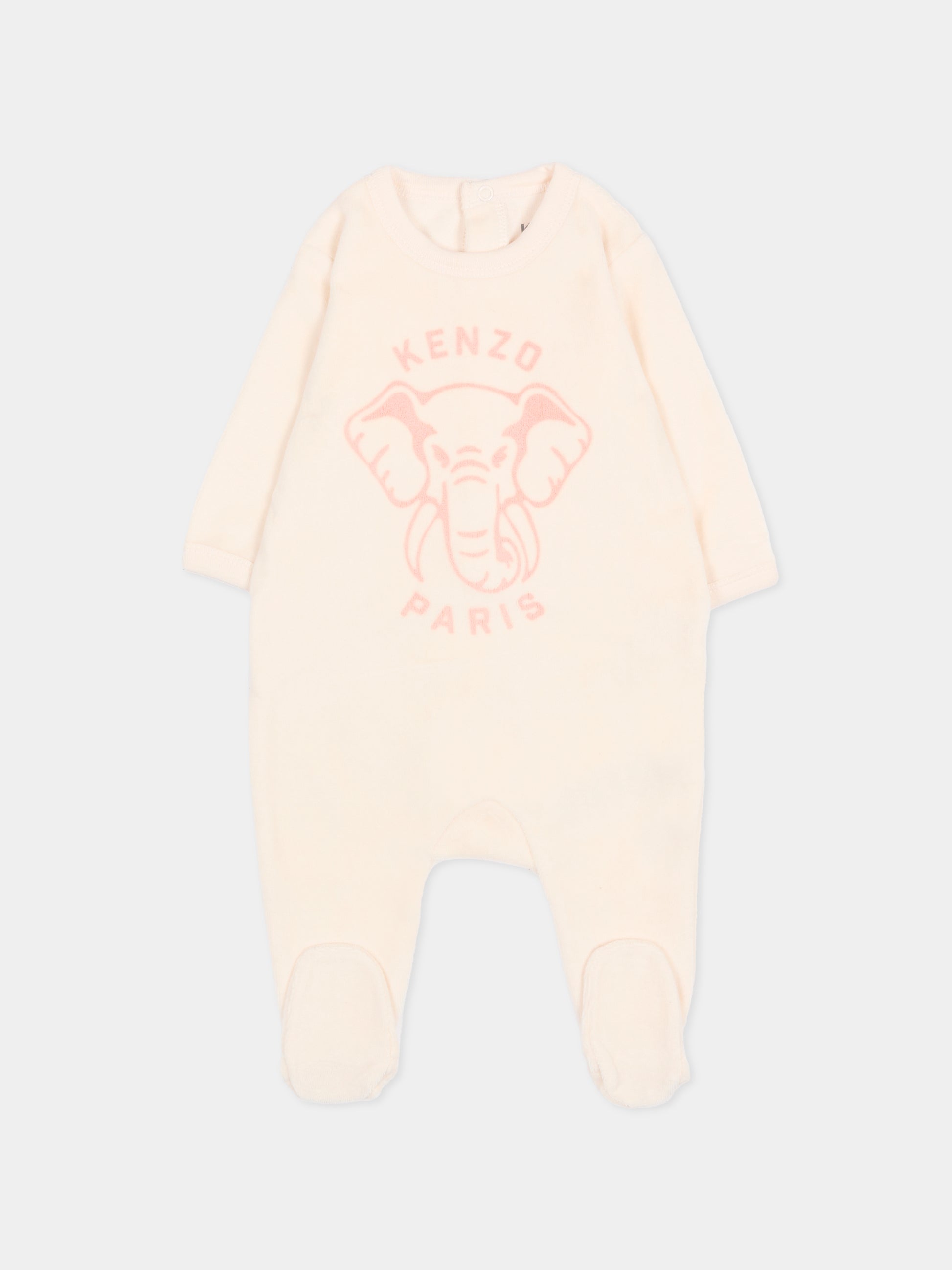 Set tutina rosa per neonata con elefante,Kenzo Kids,K61248 47R