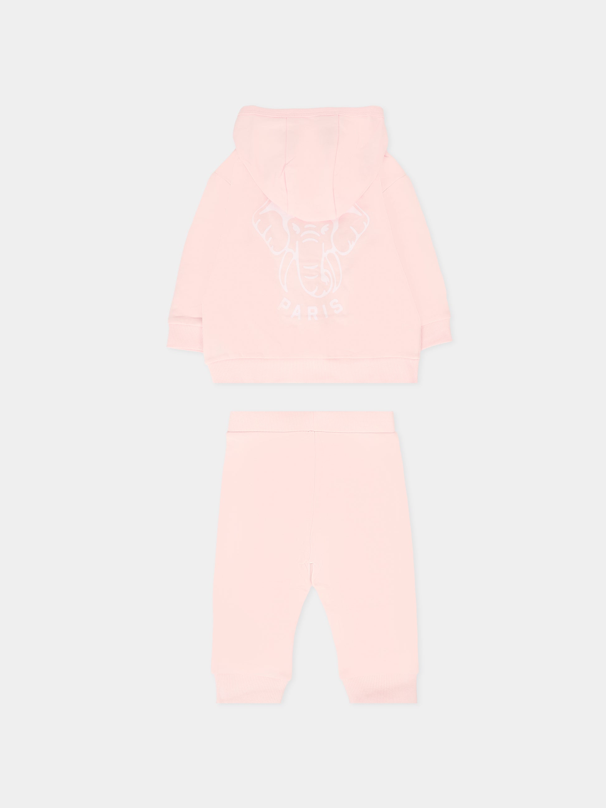 Completo rosa per neonata con elefante,Kenzo Kids,K61252 46T