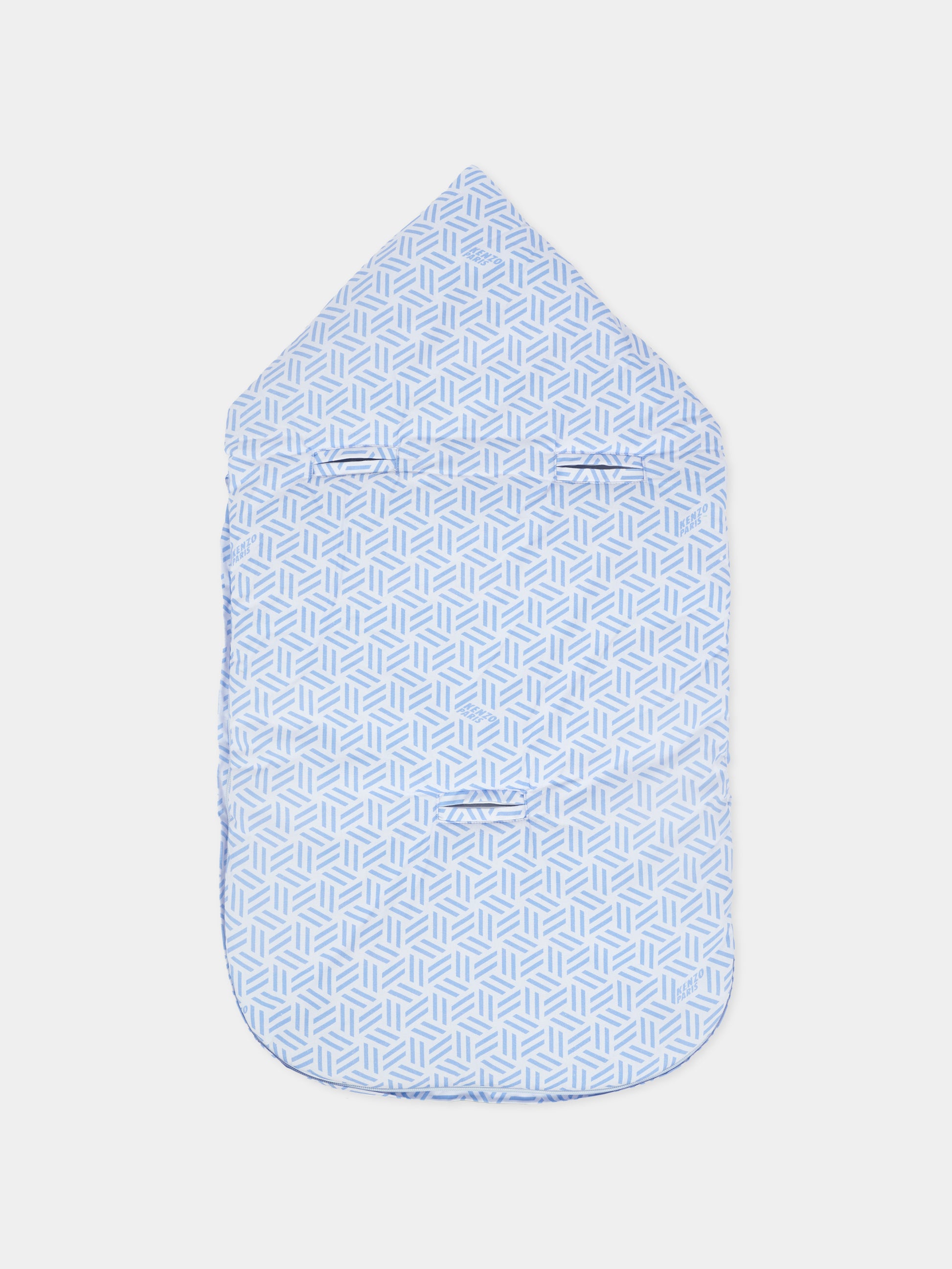 Sacco nanna azzurro per neonato con motivo geometrico,Kenzo Kids,K61254 771