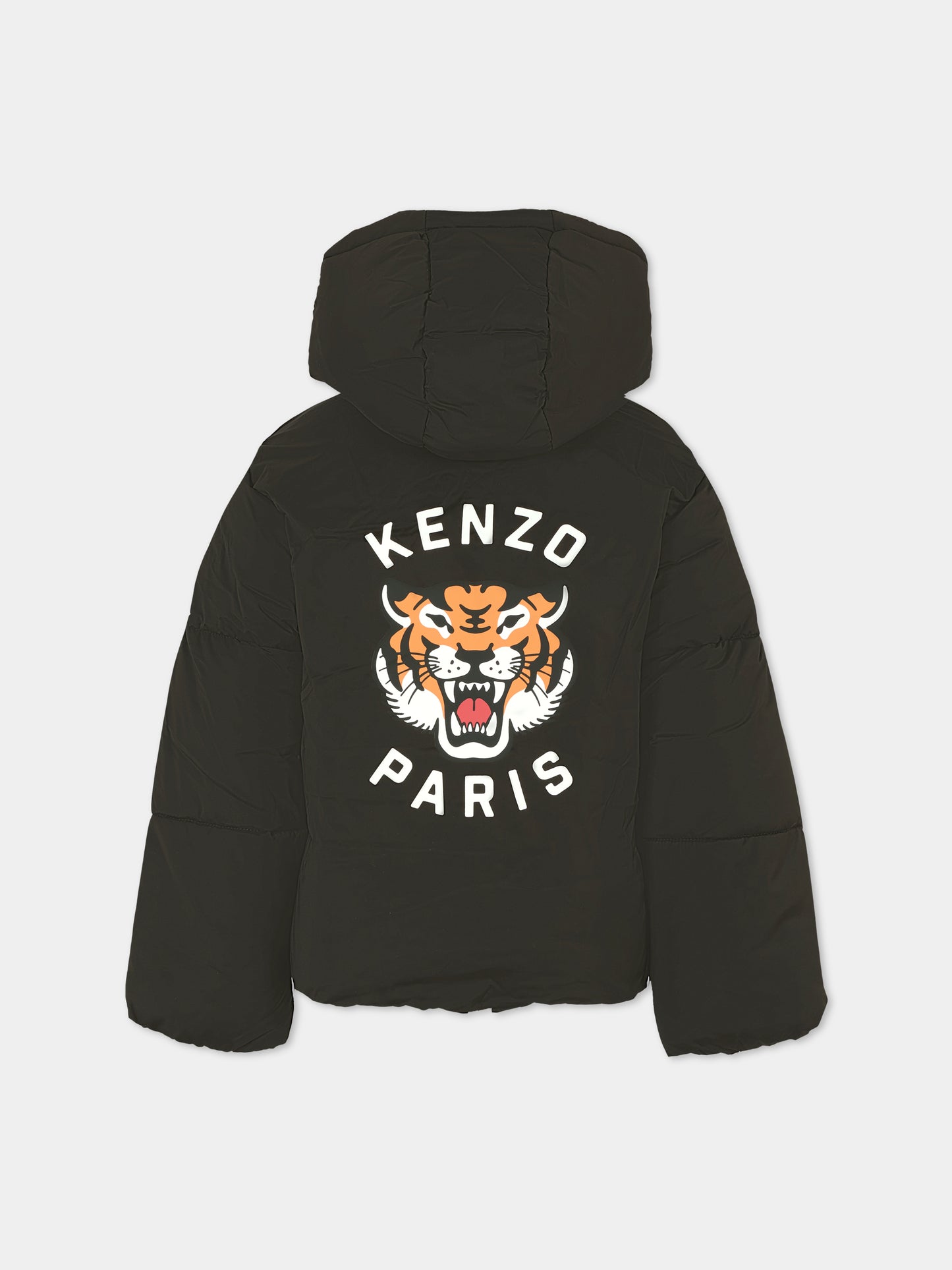 Piumino nero per bambini con Lucky Tiger,Kenzo Kids,K61461 095