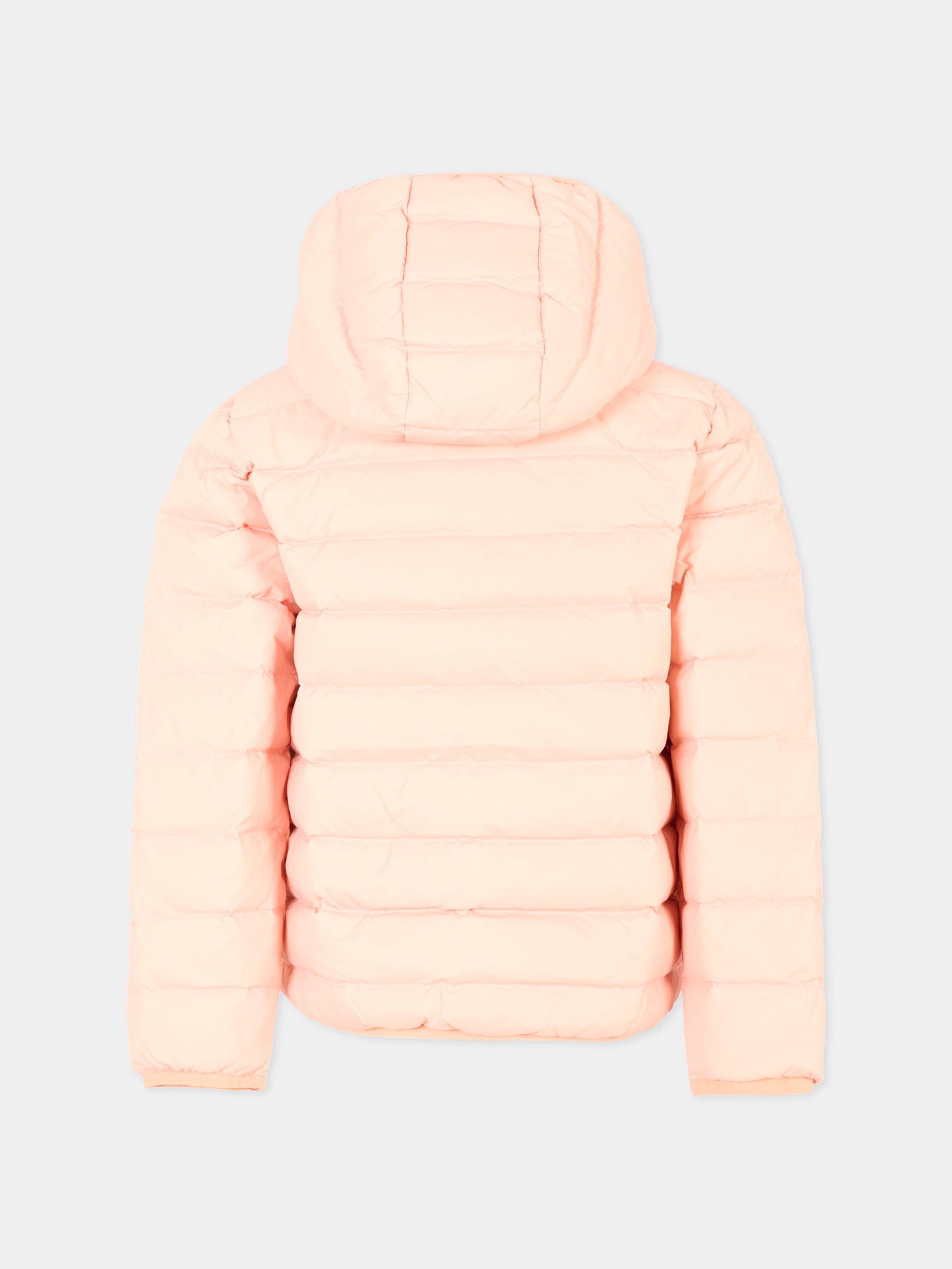 Piumino reversibilie rosa per bambina con papavero,Kenzo Kids,K61470 S39