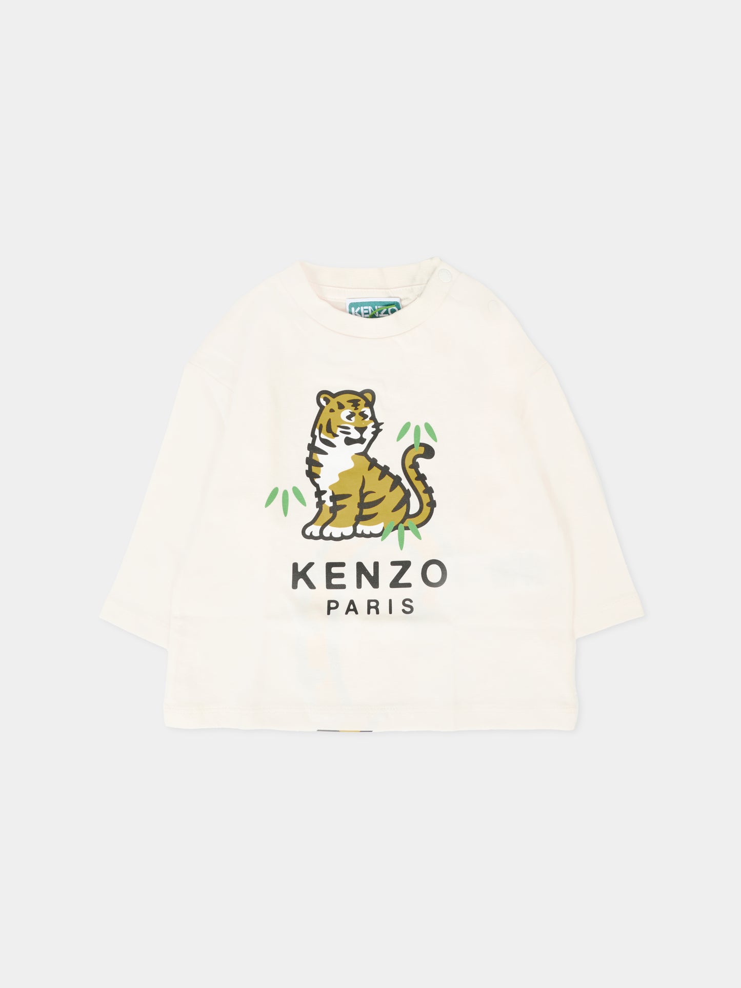 T-shirt avorio per neonati con Kotora,Kenzo Kids,K61501 117