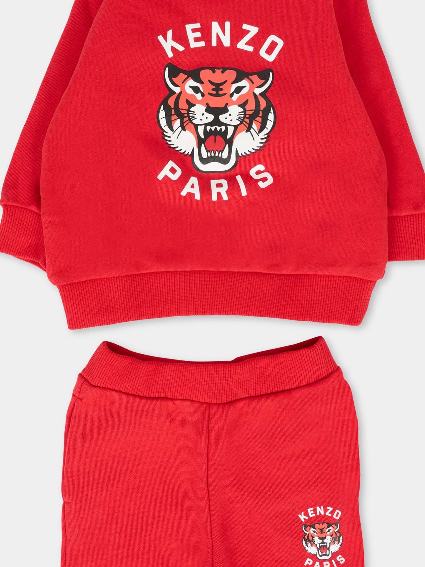 Completo rosso per neonato con Lucky Tiger,Kenzo Kids,K61502 968