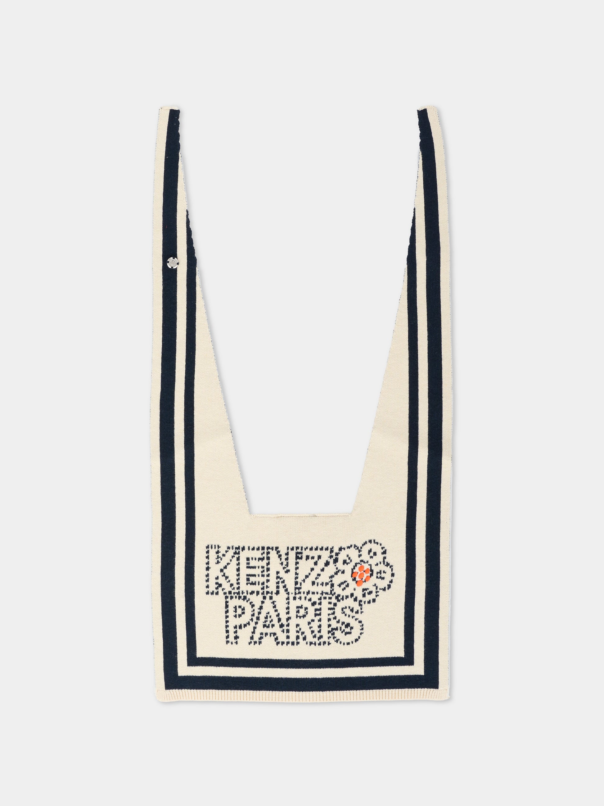 Sciarpa blu per bambina con logo,Kenzo Kids,K61573 21G