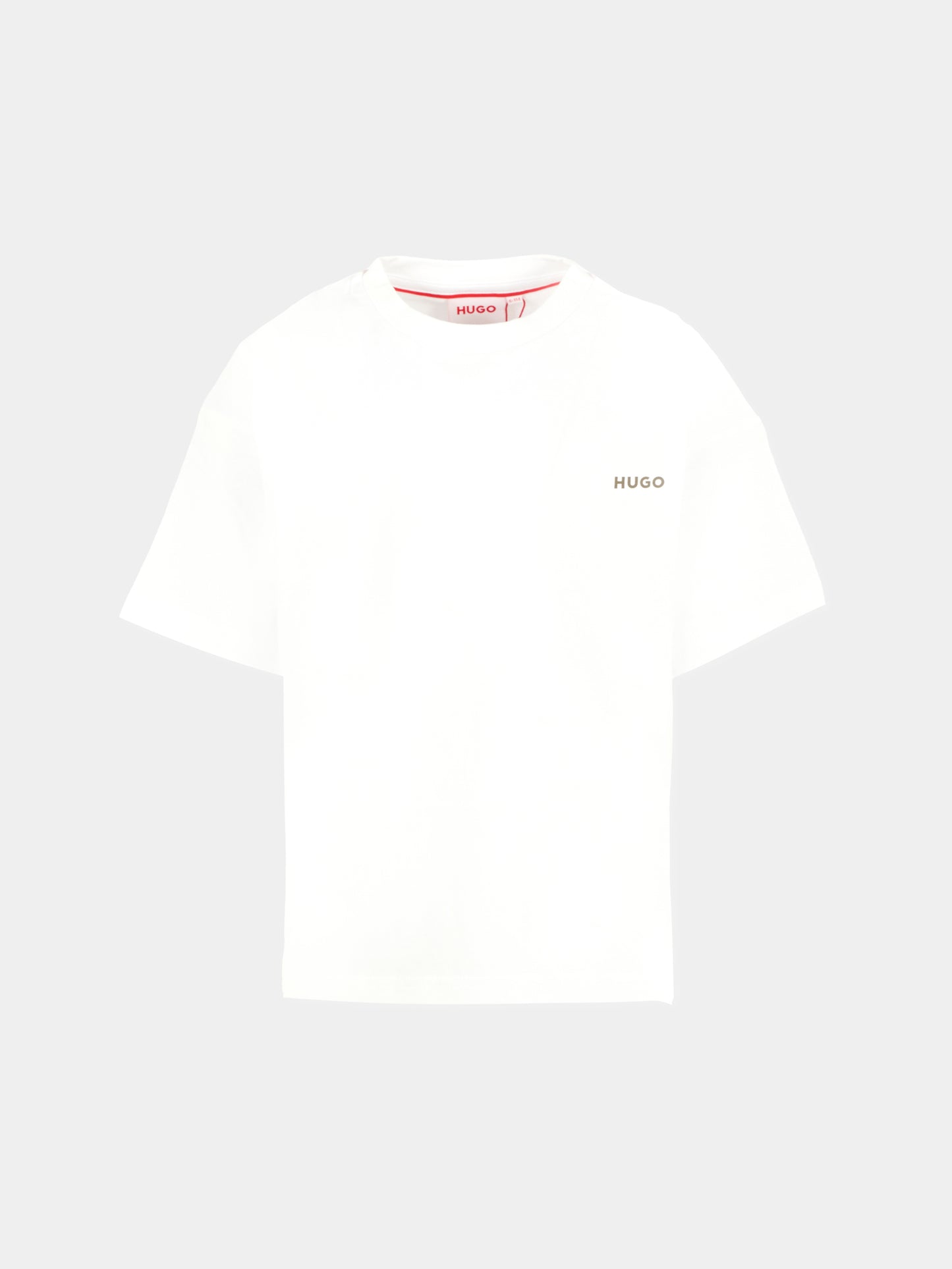 T-shirt bianca per bambino con logo,Hugo,G00444 10P