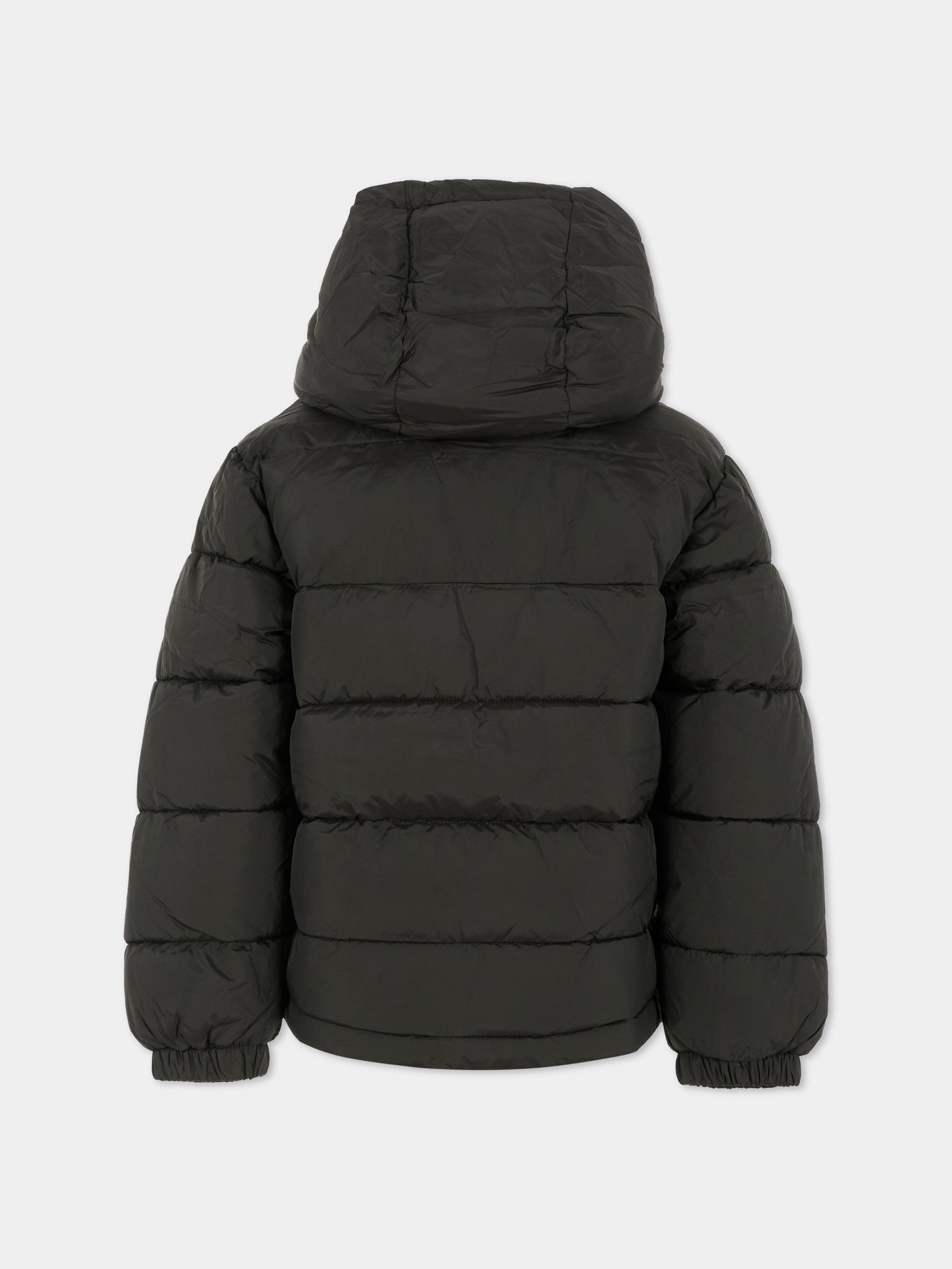 Piumino nero per bambino con logo,Hugo,G00484 09B