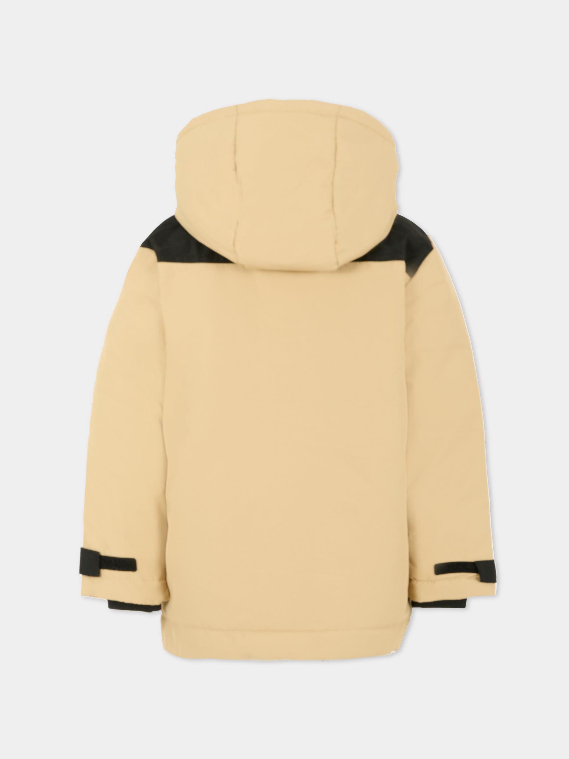 Parka beige per bambino con logo,Hugo,G00485 P90