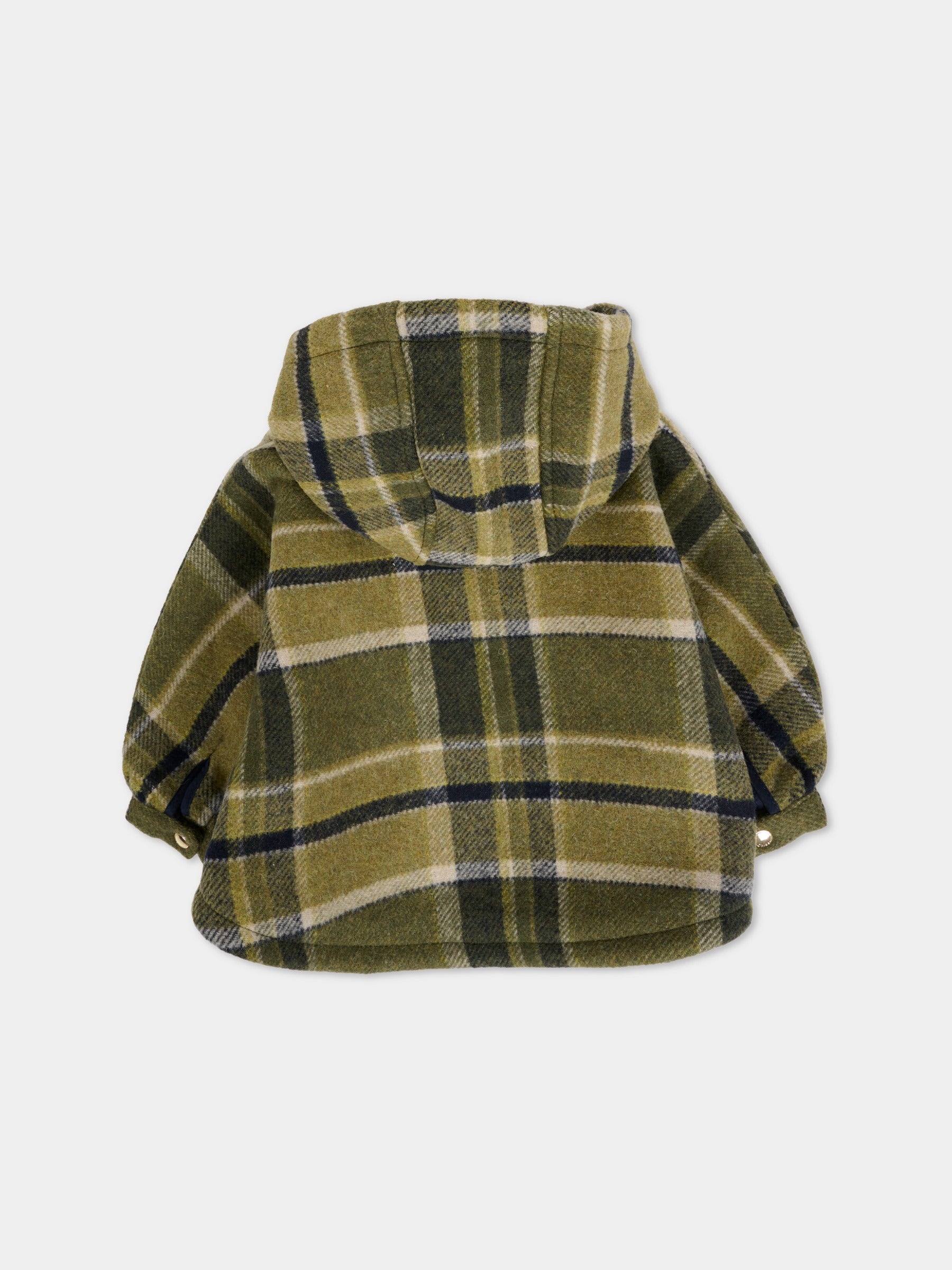 Cappa verde per neonata con logo,Chloé Kids,C20725 Z67