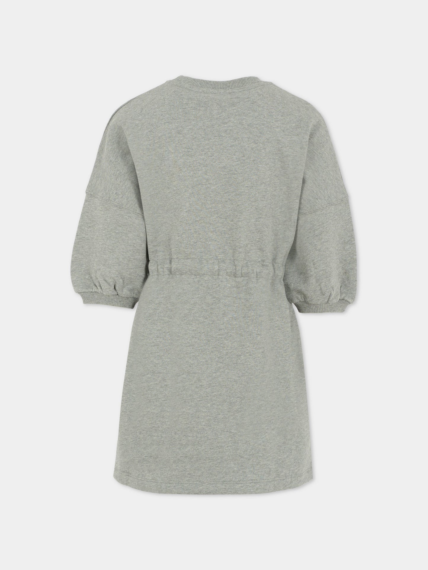 Vestito grigio per bambina con logo,Chloé Kids,C20617 A46