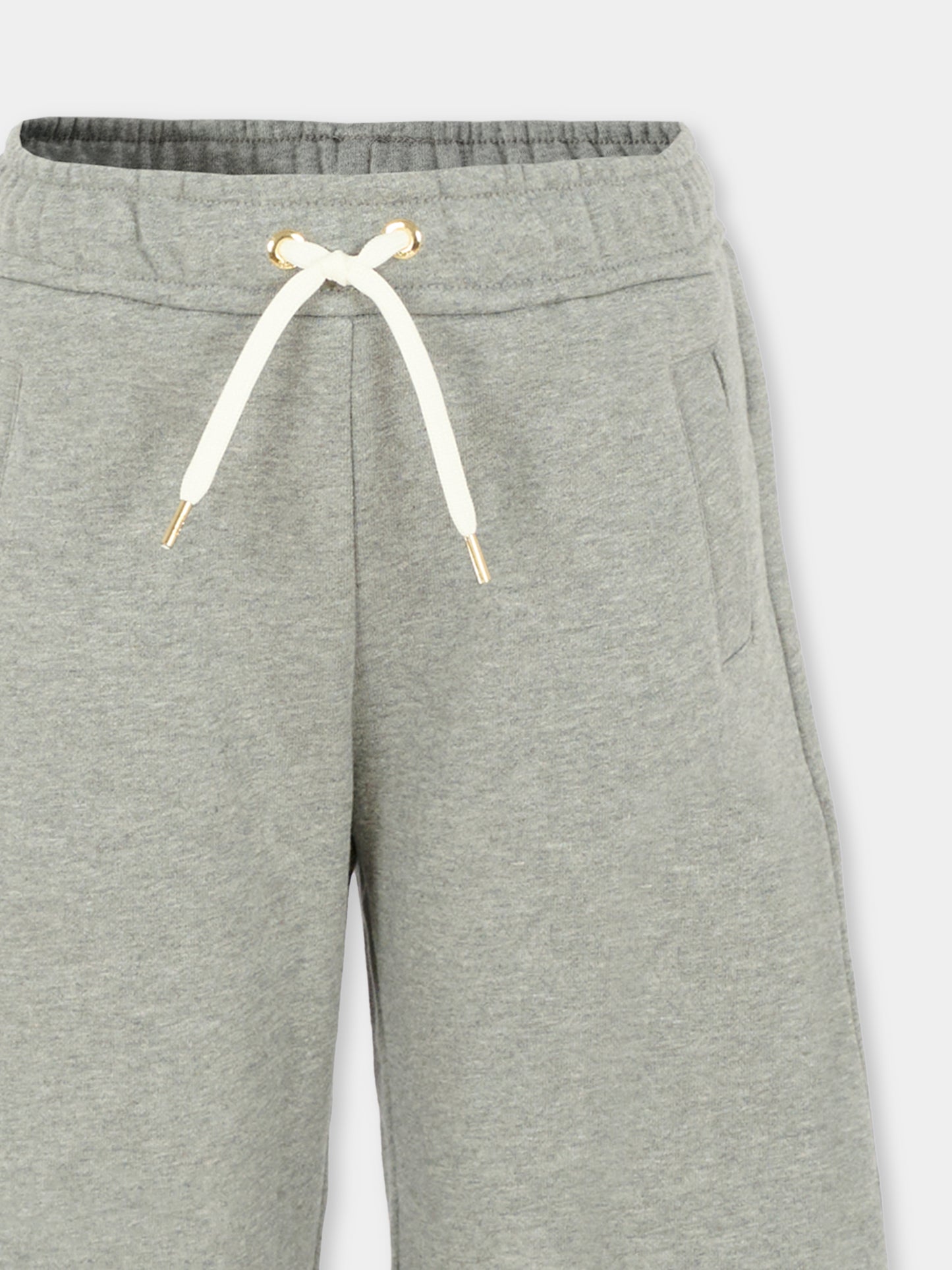 Pantaloni grigi per bambina con logo,Chloé Kids,C20628 A46