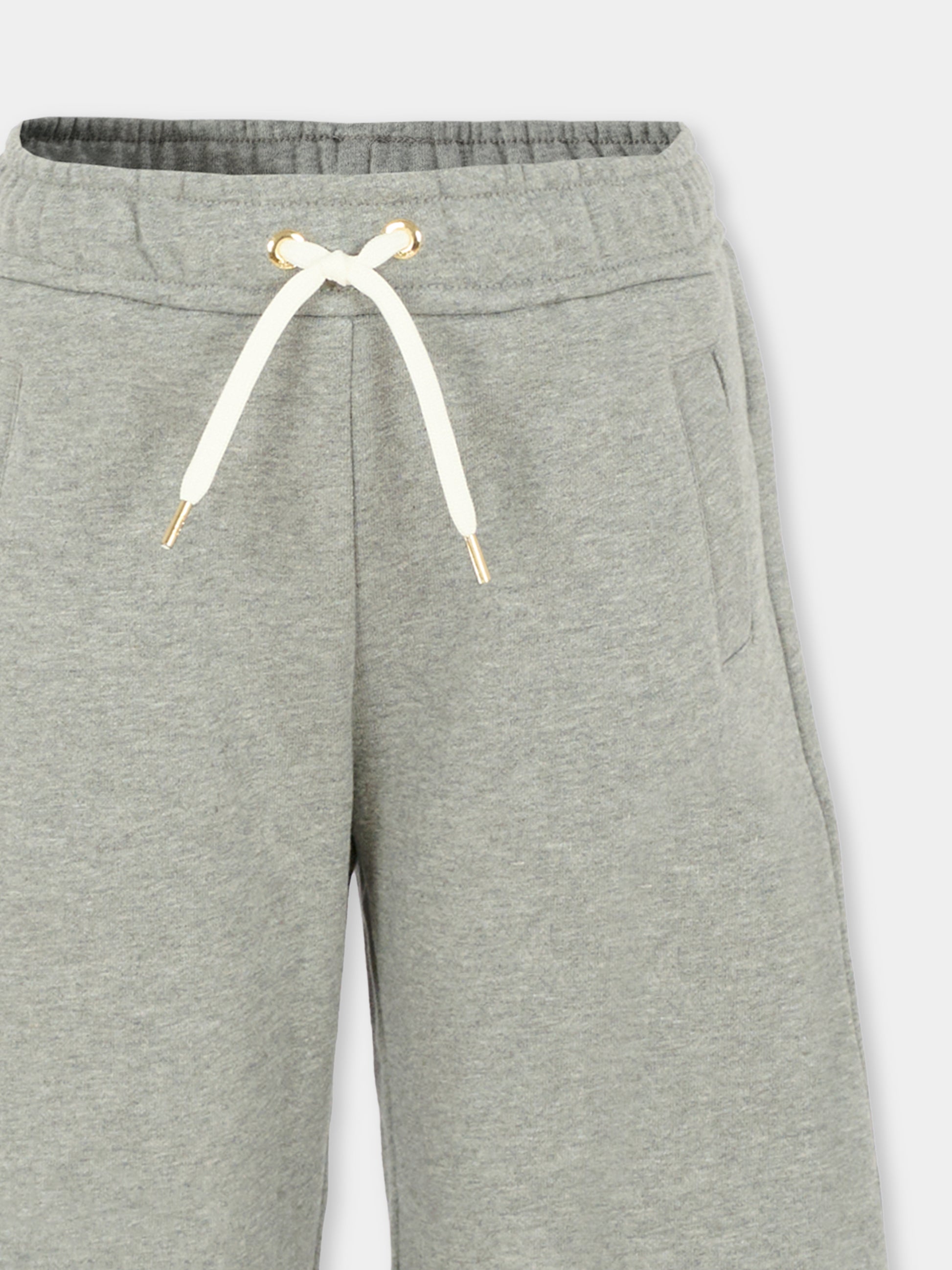 Pantaloni grigi per bambina con logo,Chloé Kids,C20628 A46