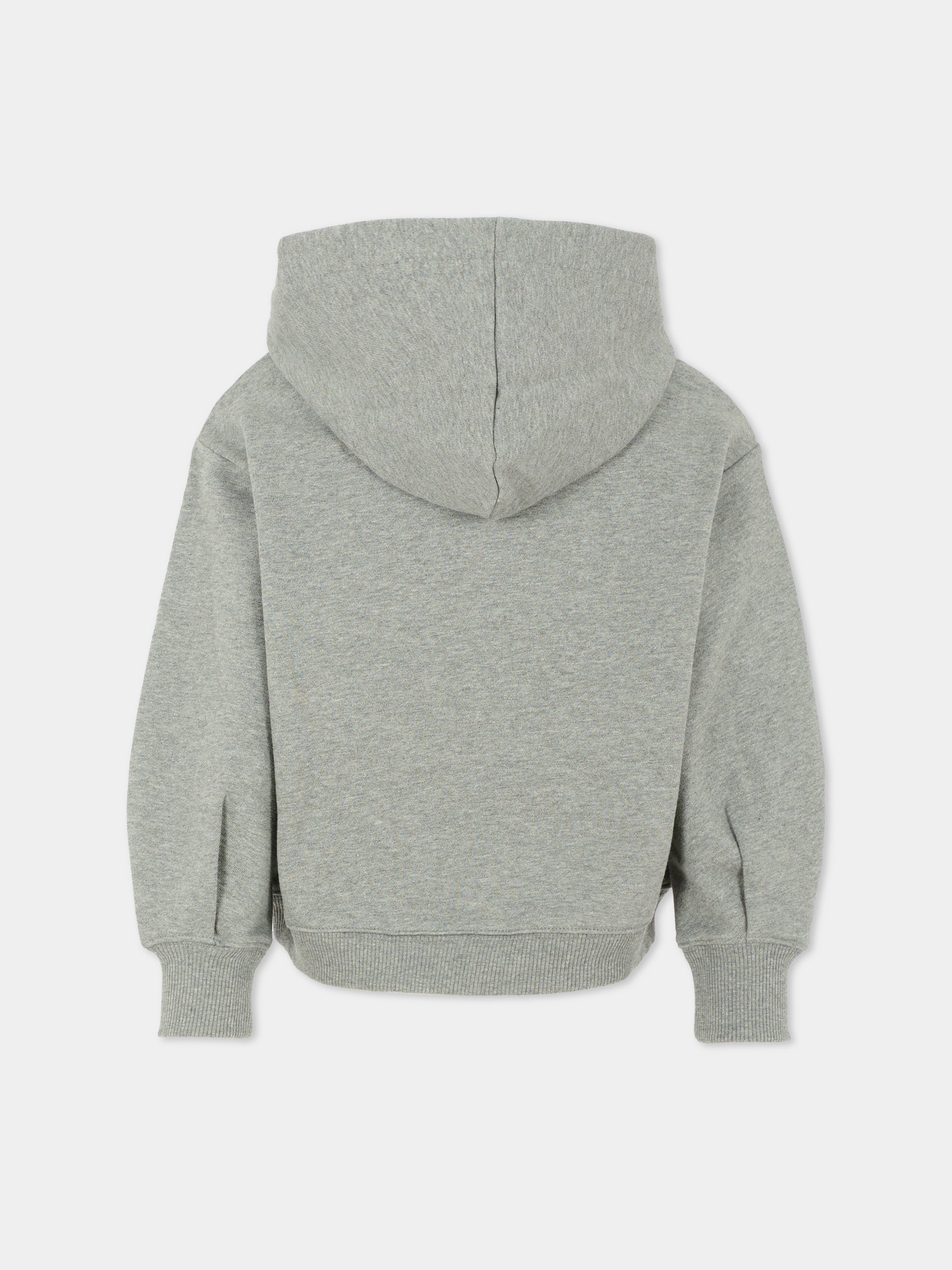 Felpa grigia per bambina con logo,Chloé Kids,C20646 A46