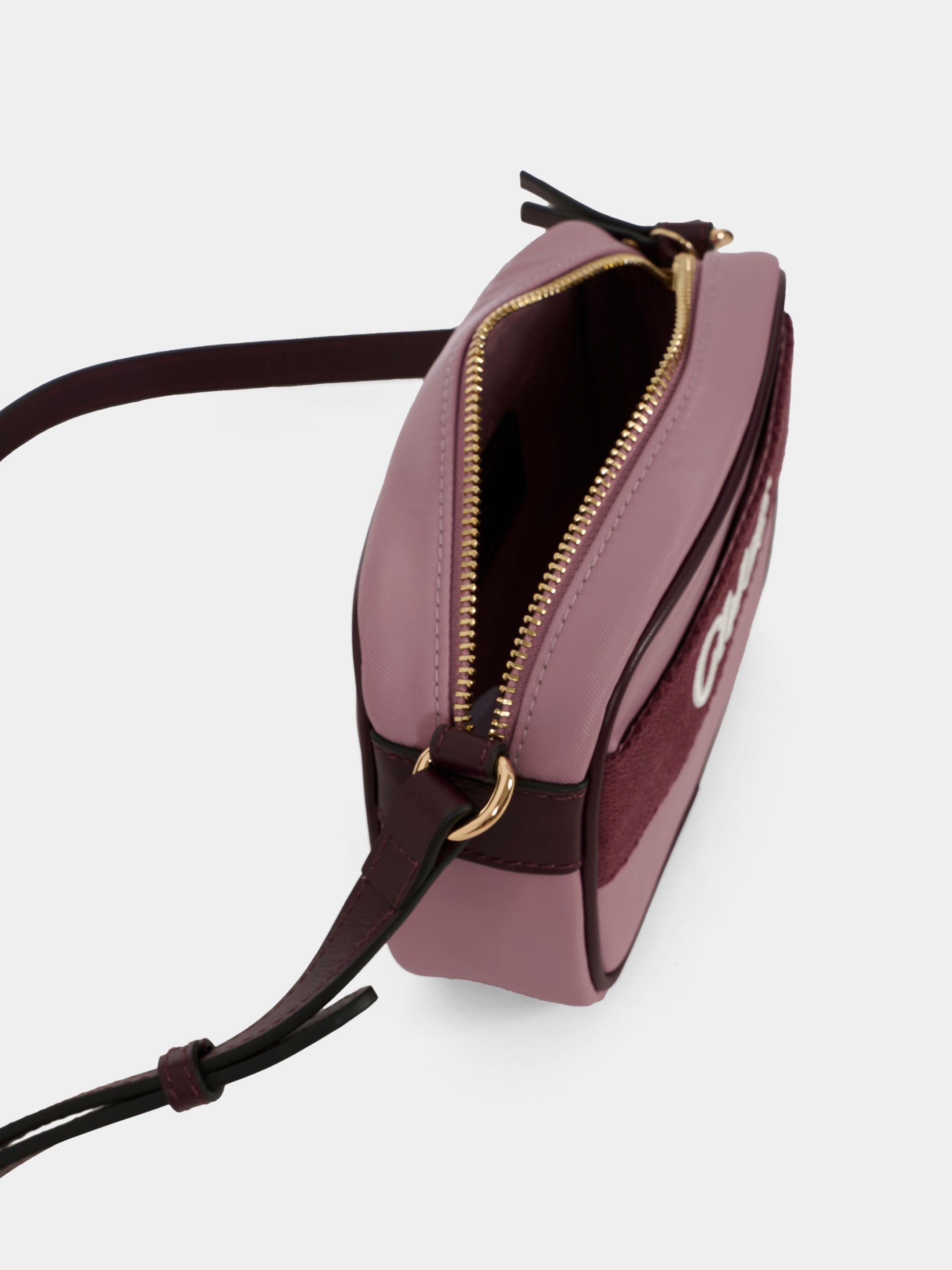 Borsa viola per bambina con logo bianco,Chloé Kids,C20679 90F