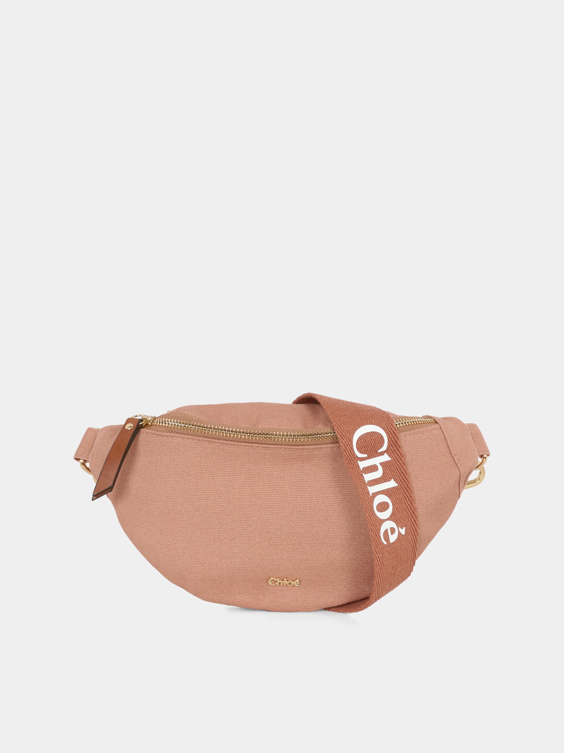 Marsupio marrone per bambina con logo,Chloé Kids,C20685 360