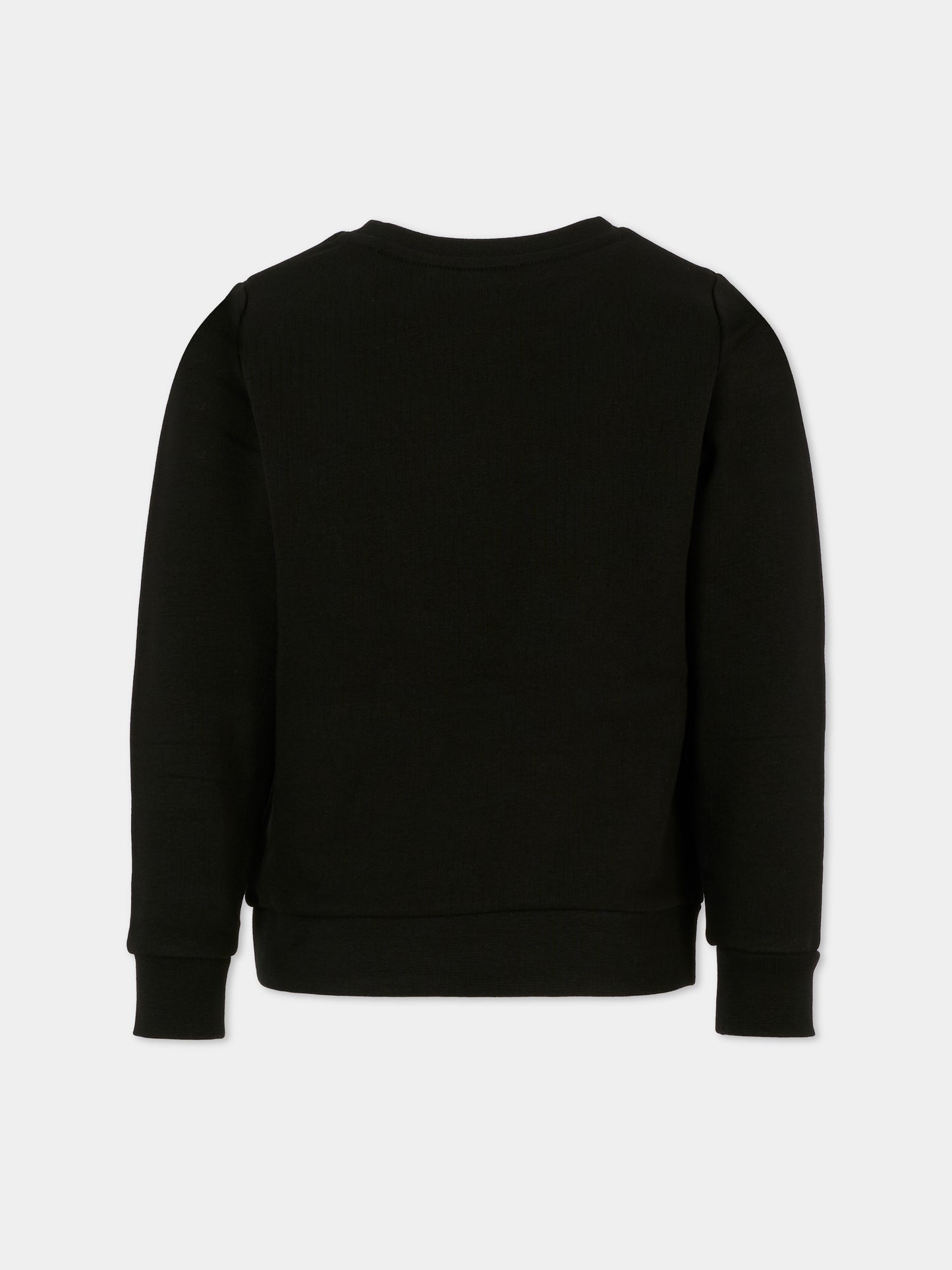 Felpa nera per bambino con logo,Boss,J52348 09B