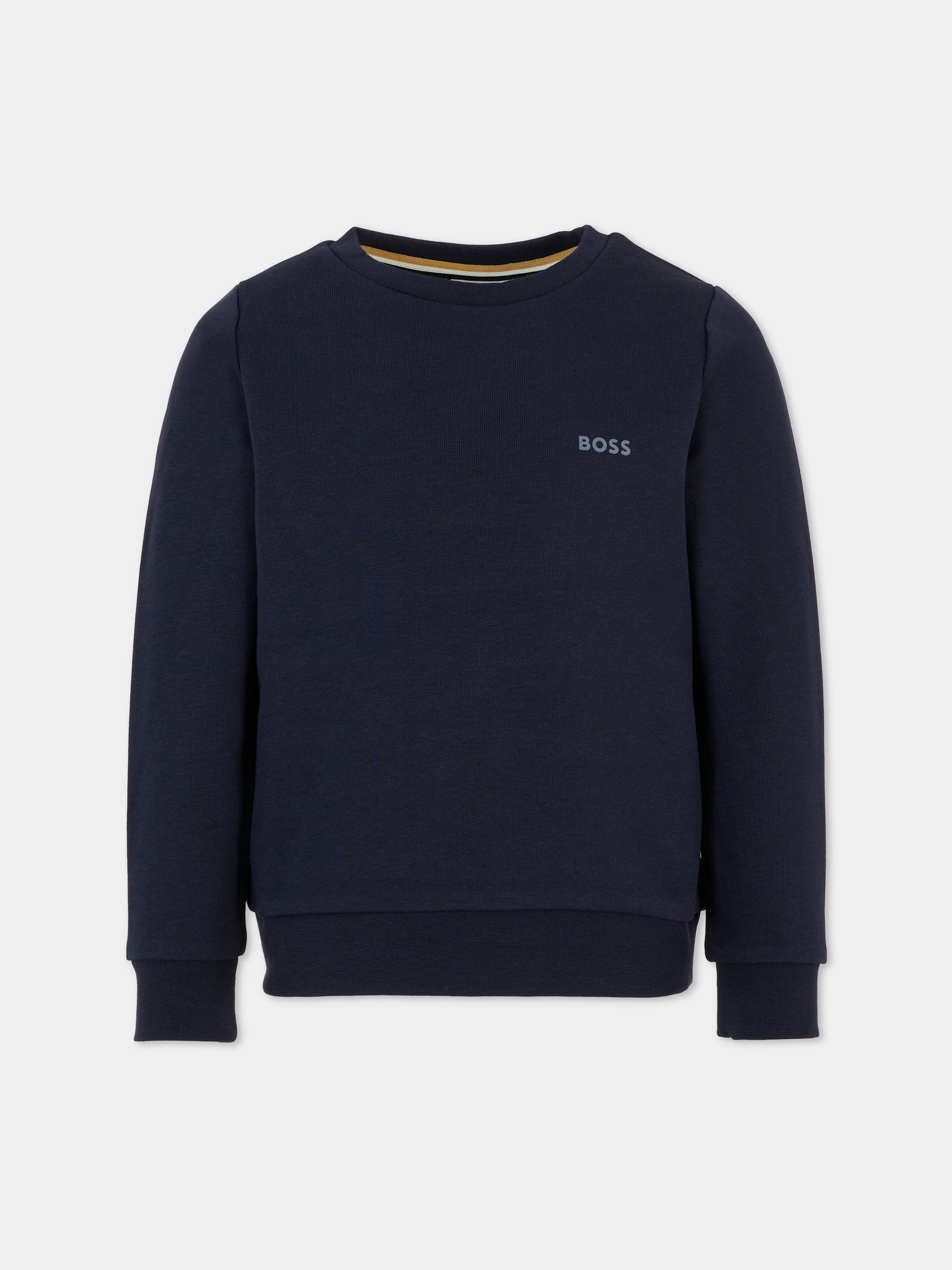 Felpa blu per bambino con logo,Boss,J52348 849