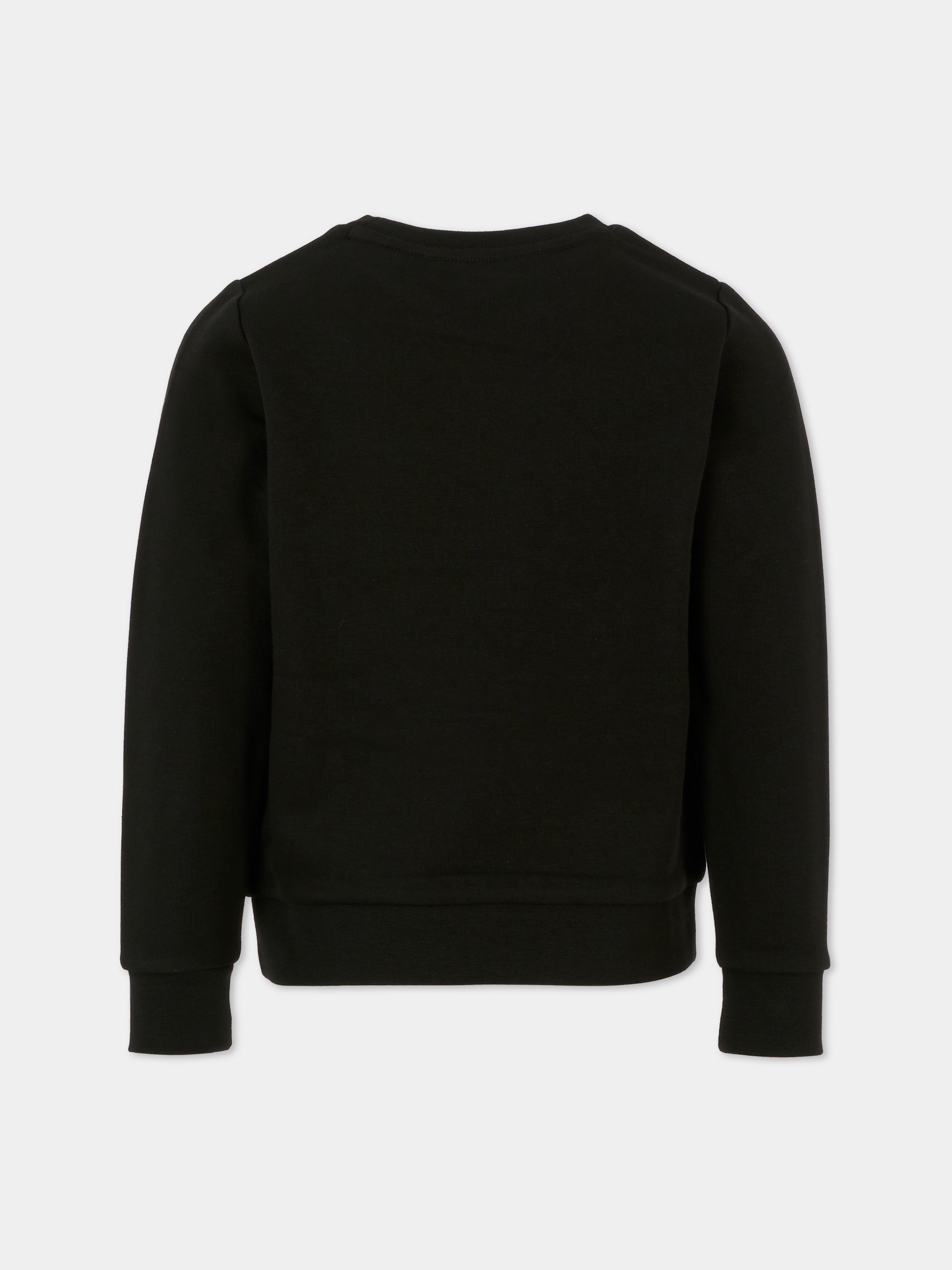 Felpa nera per bambino con logo,Boss,J52349 09B