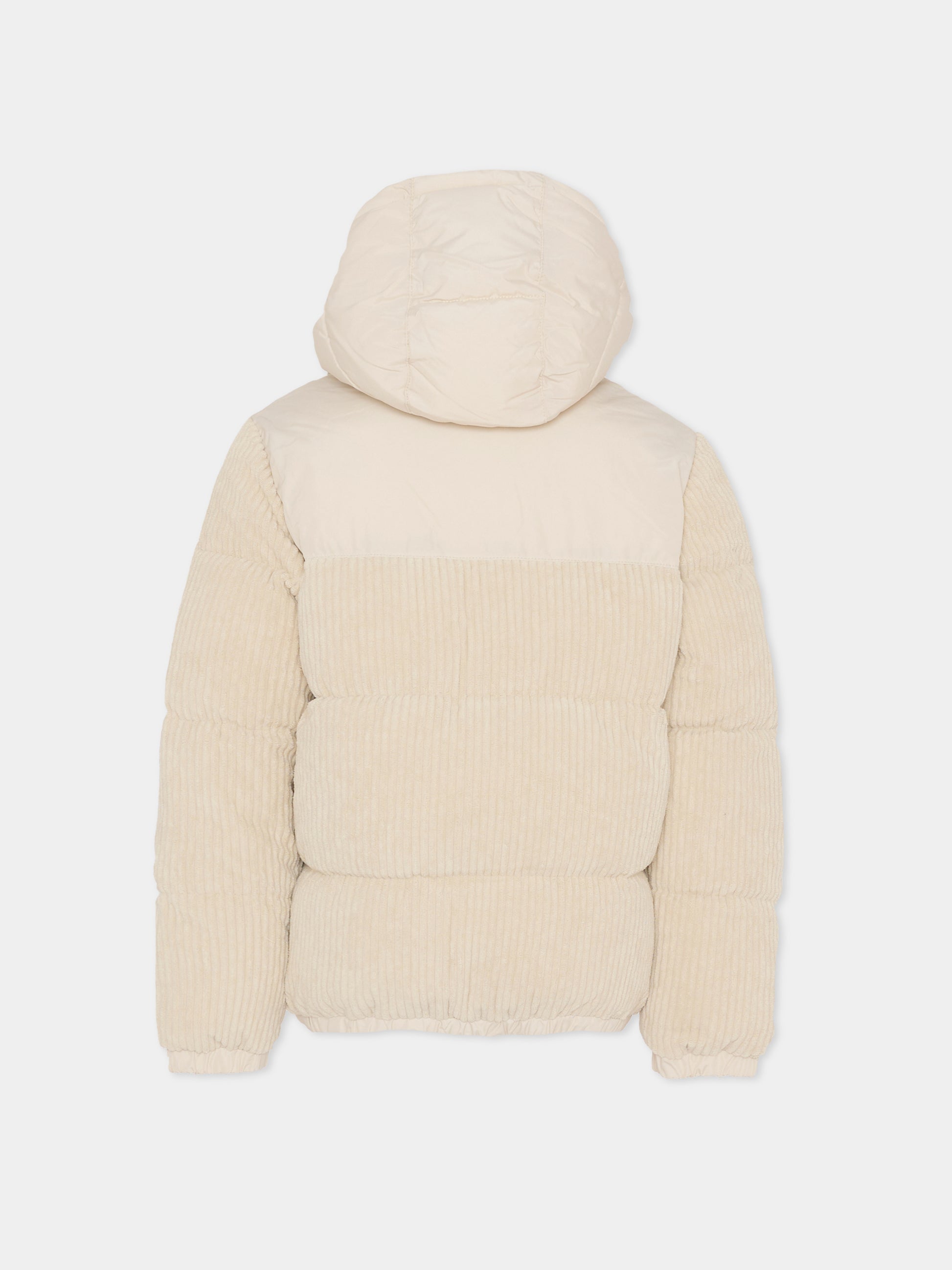 Piumino avorio per bambino con logo,Boss,J52393 21C