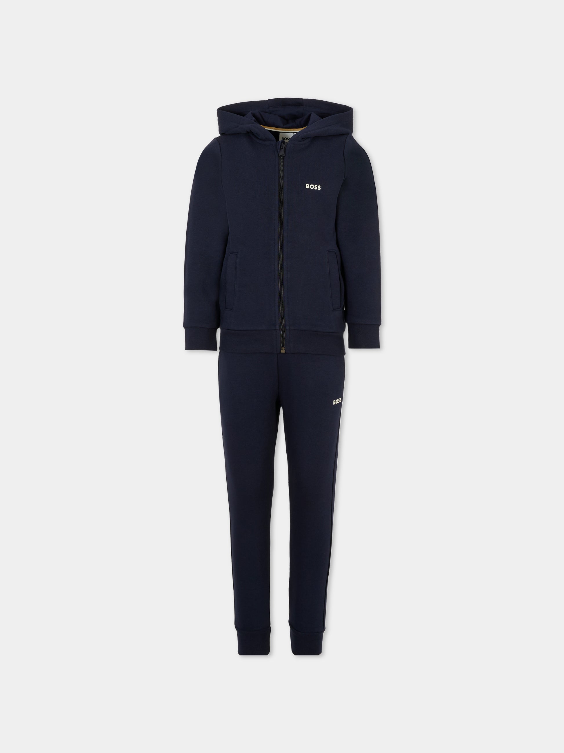 Completo blu per bambino con logo bianco,Boss,J52403 849