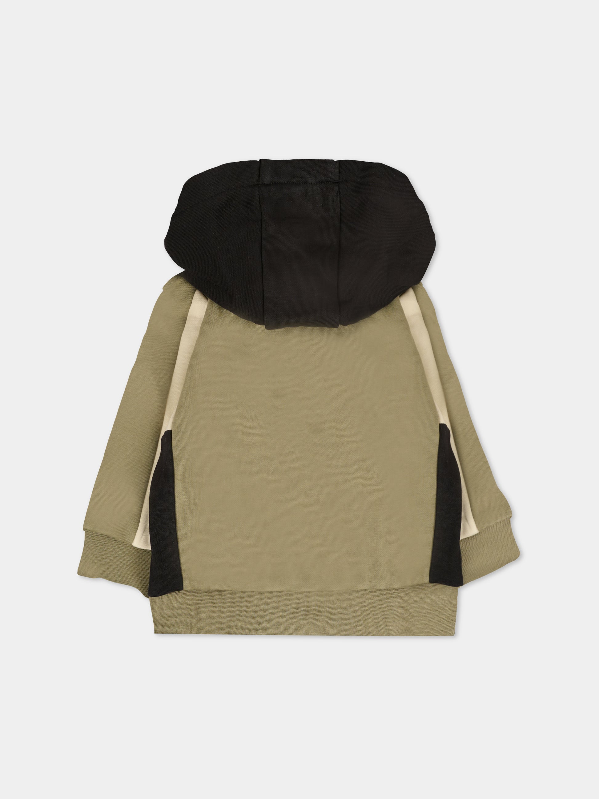 Felpa verde per neonato con logo,Boss,J52447 724