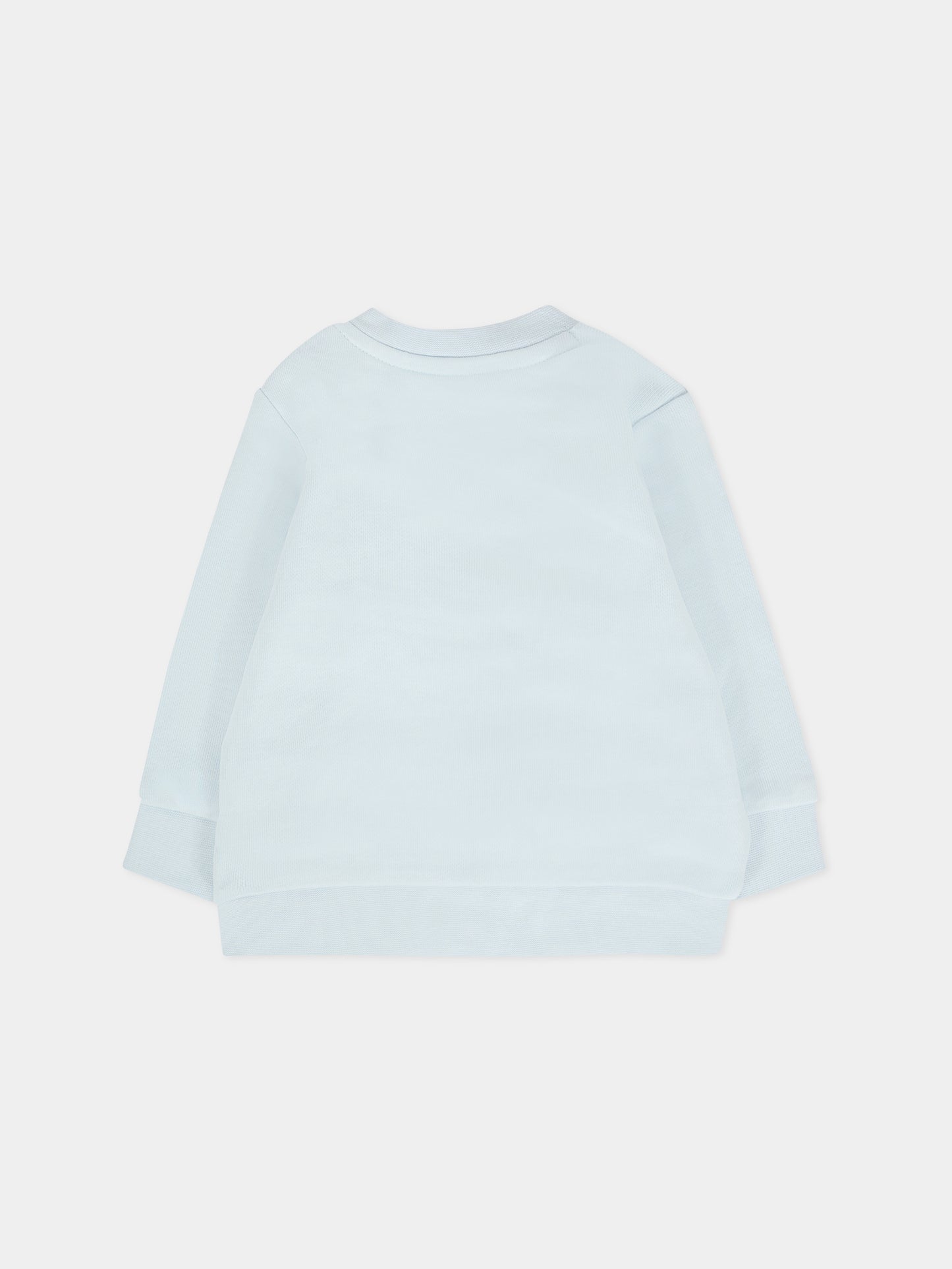 Felpa celeste per neonato con logo ricamato,Boss,J52457 791