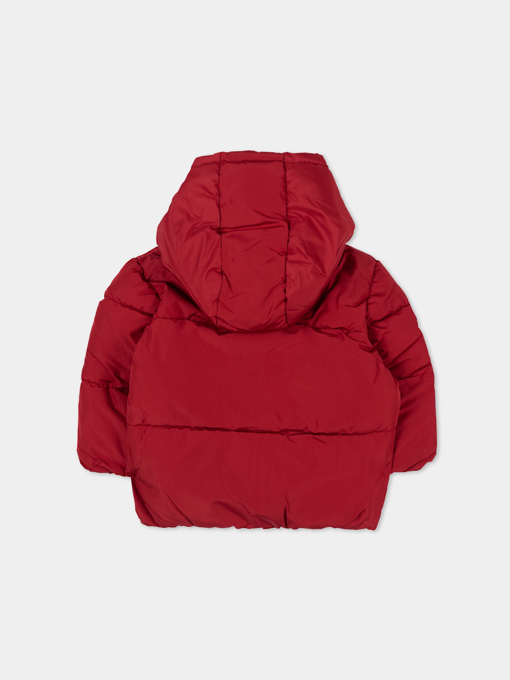 Piumino rosso per neonato con logo,Boss,J52476 96D