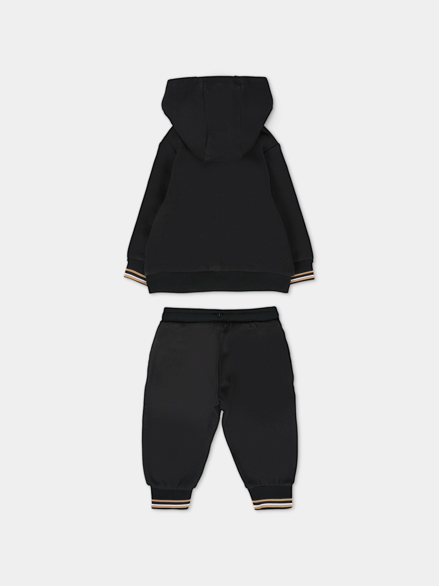 Completo nero per neonato con logo,Boss,J52480 09B