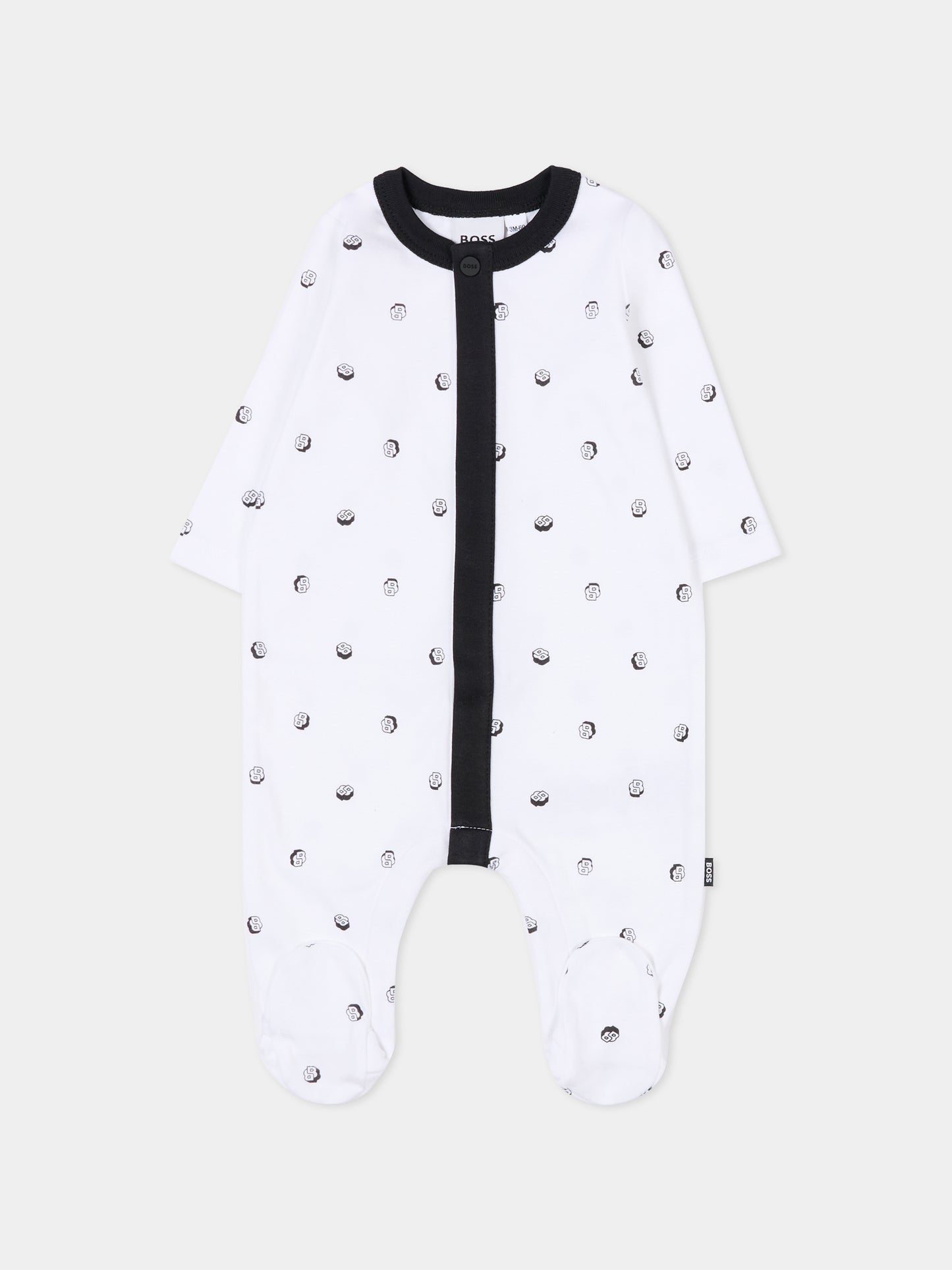 Set tutina bianco per neonato con logo,Boss,J52492 10P