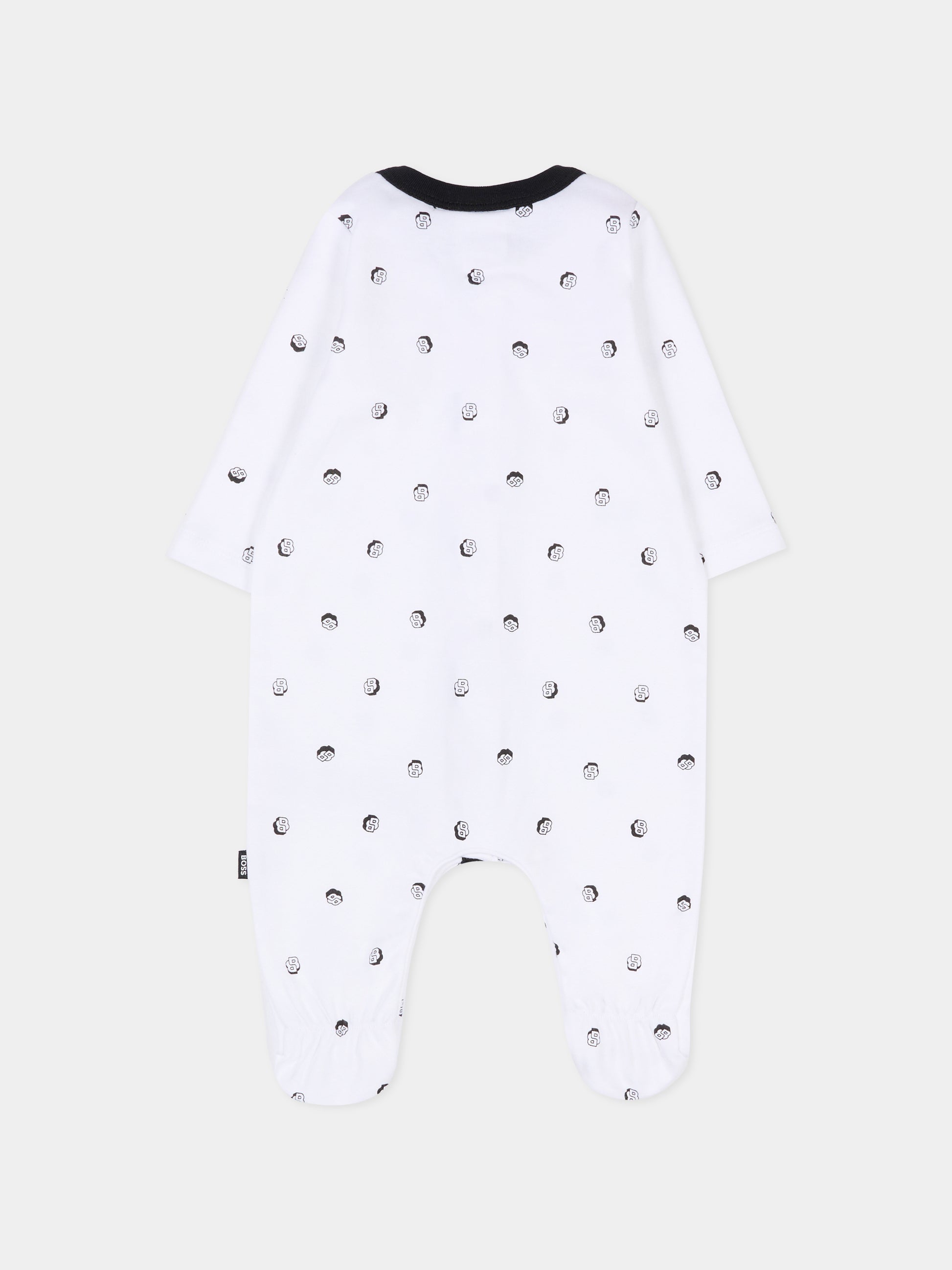 Set tutina bianco per neonato con logo,Boss,J52492 10P