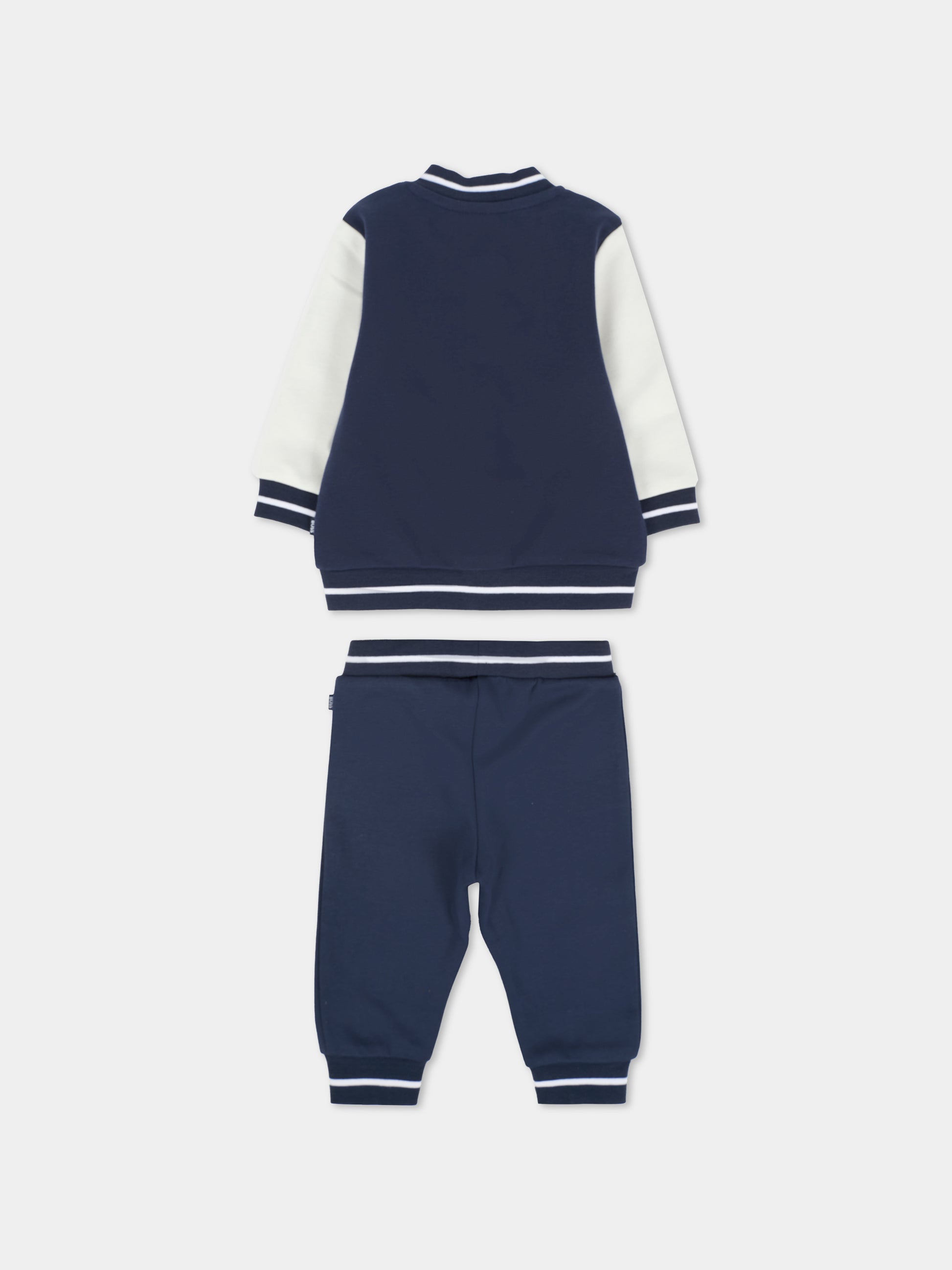 Completo blu per neonato con logo BB,Boss,J52537 849