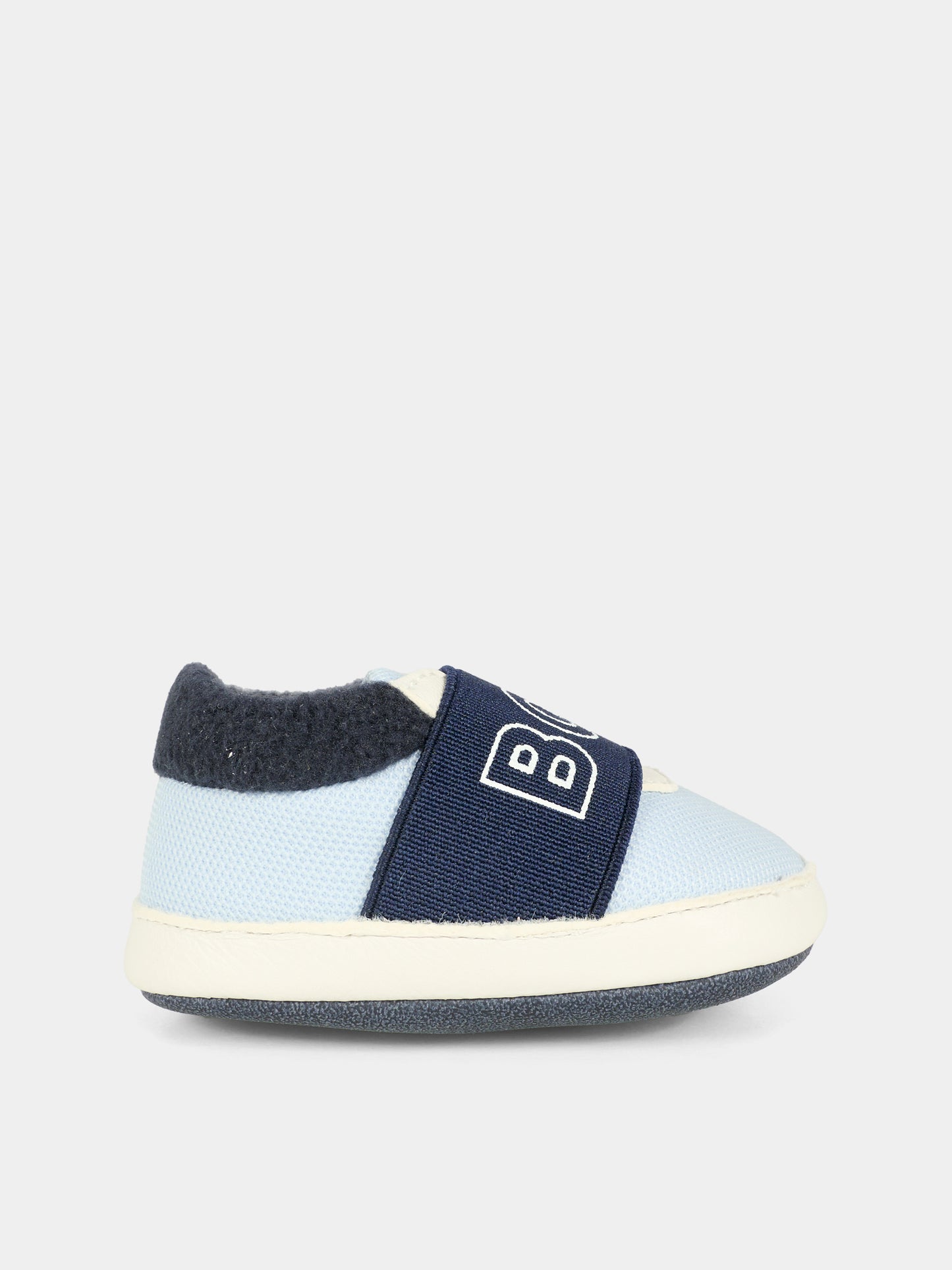 Sneakers blu per neonato con logo,Boss,J52589 849