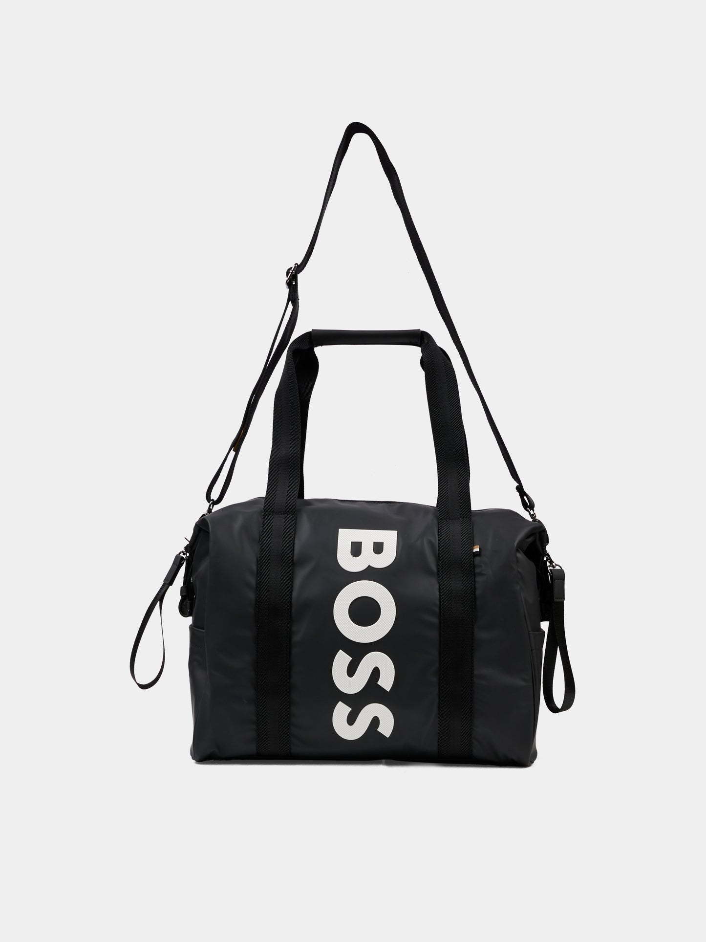 Borsa mamma nera per neonati con logo,Boss,J52609 09B