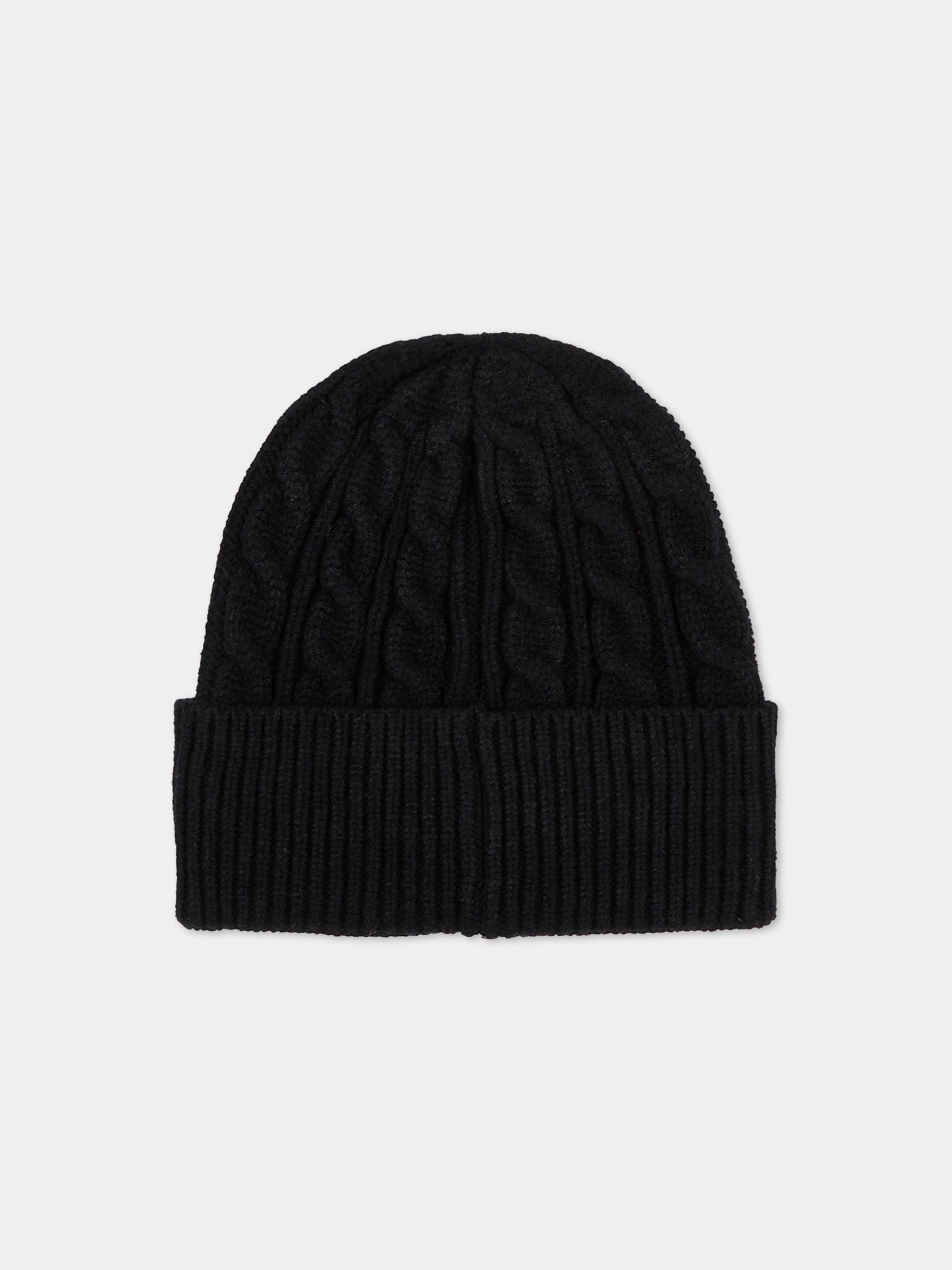 Berretto nero per bambino con logo,Boss,J52624 09B