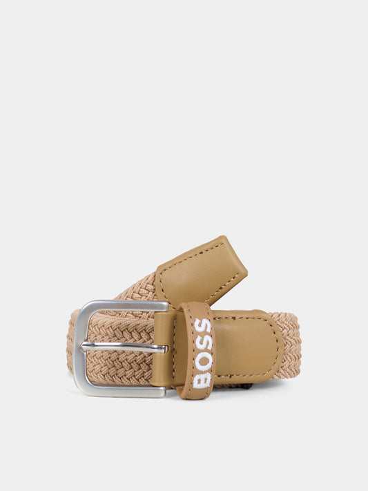 Cintura beige per bambino con logo,Boss,J52632 269