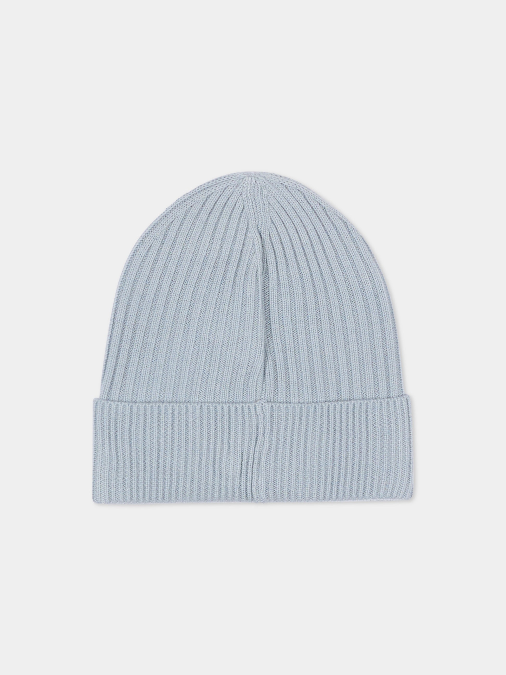 Berretto azzurro per neonato con logo,Boss,J52650 791