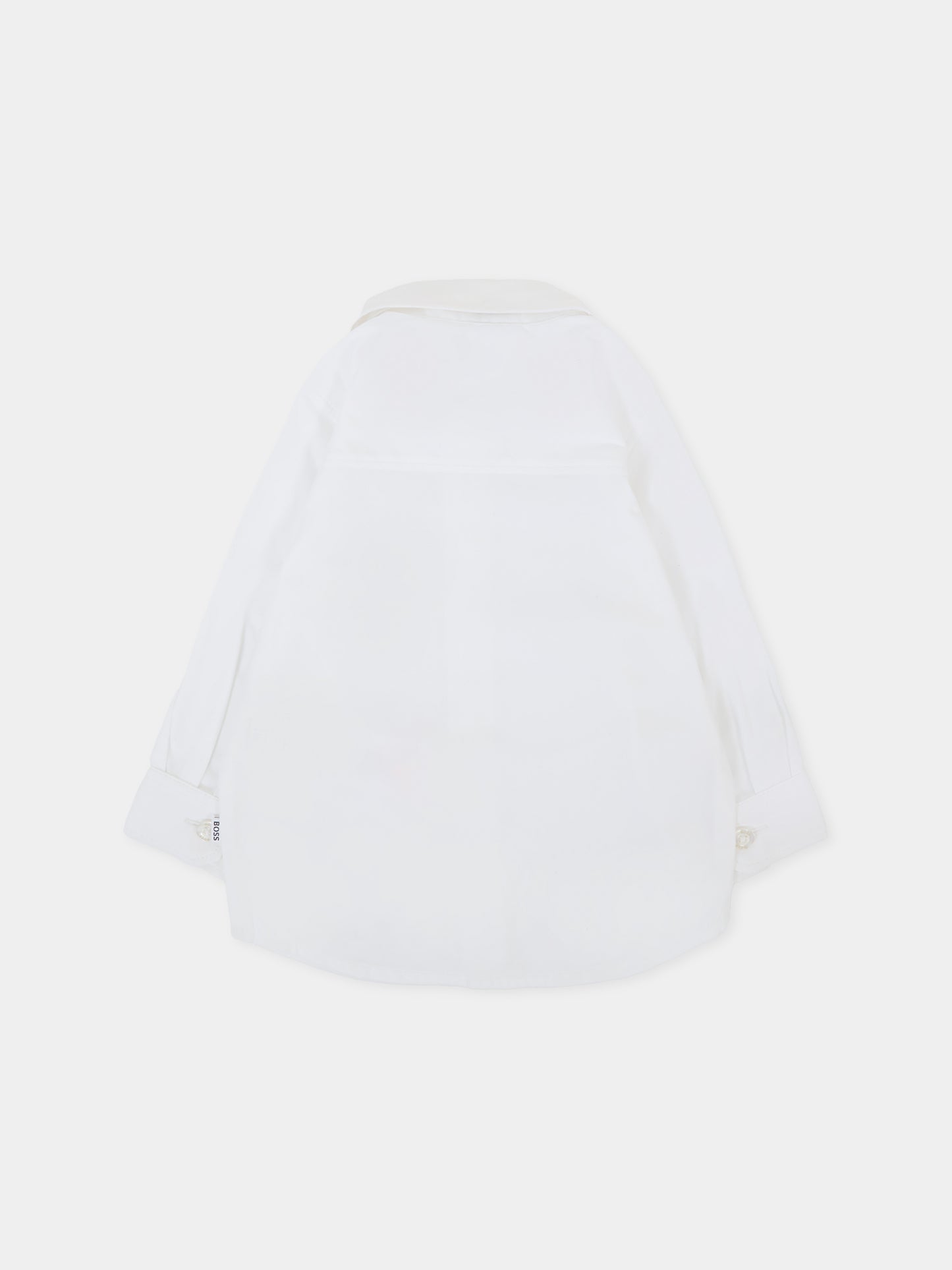 Camicia bianca per neonato con logo bianco,Boss,J52681 10P