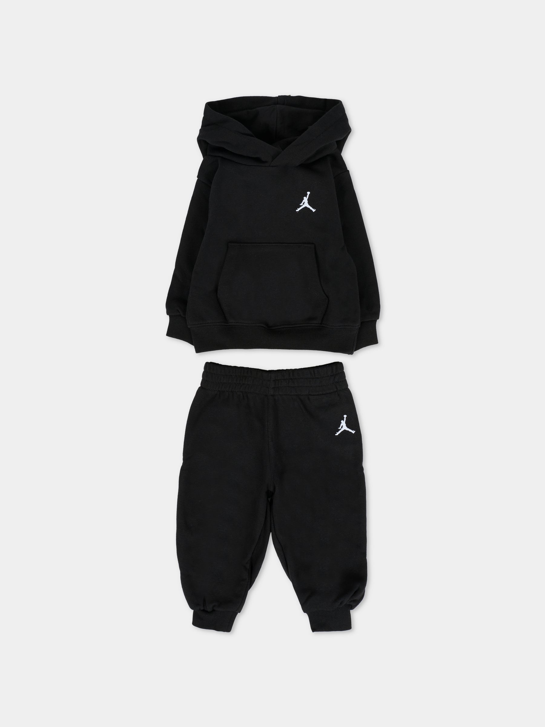 Completo nero per neonato con jumpman,Jordan,65F123 023