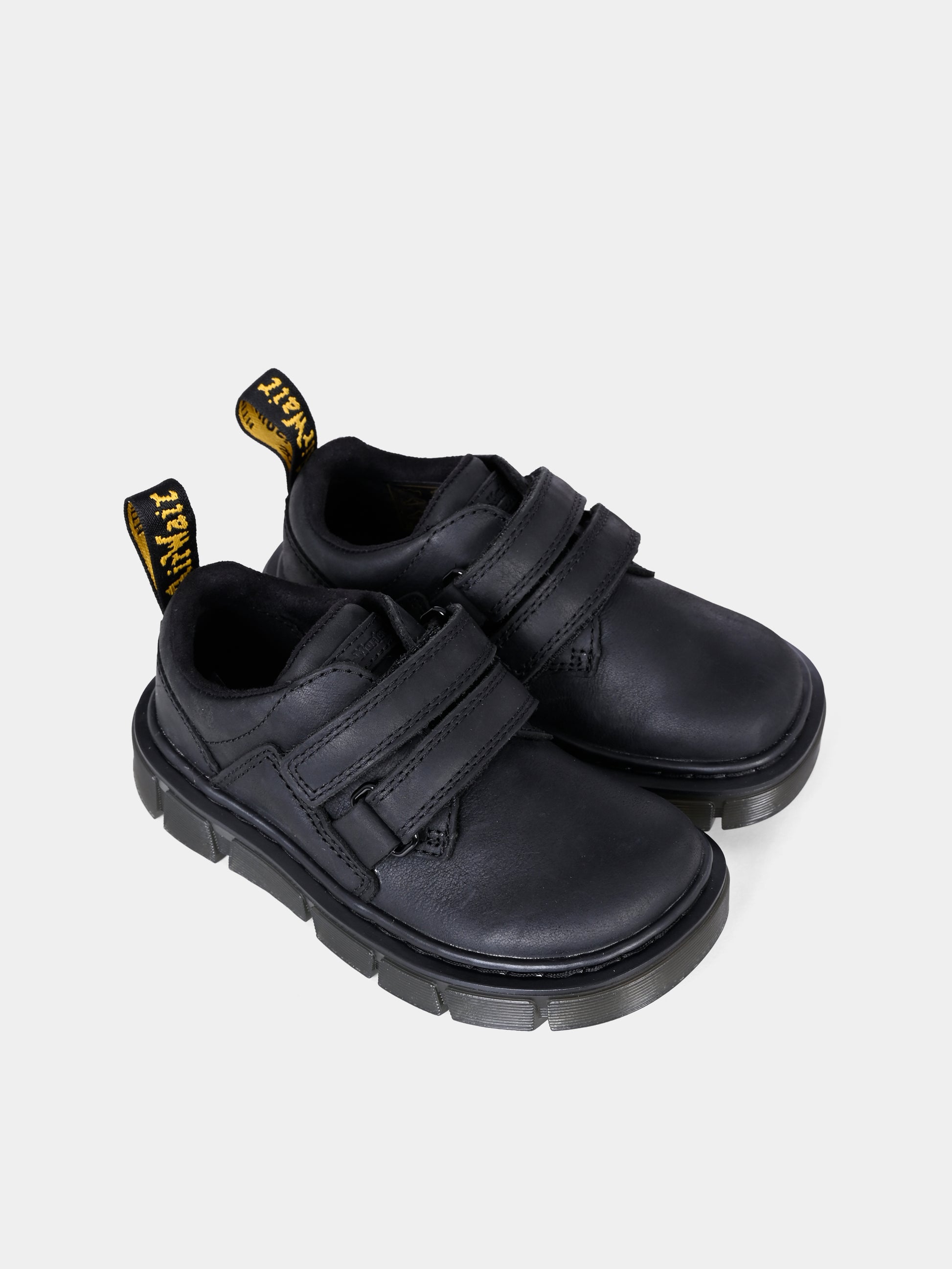 Mocassini neri Raffe T per bambino,Dr. Martens,RAFFE SHOE T 32001001 BLACK WYOMING