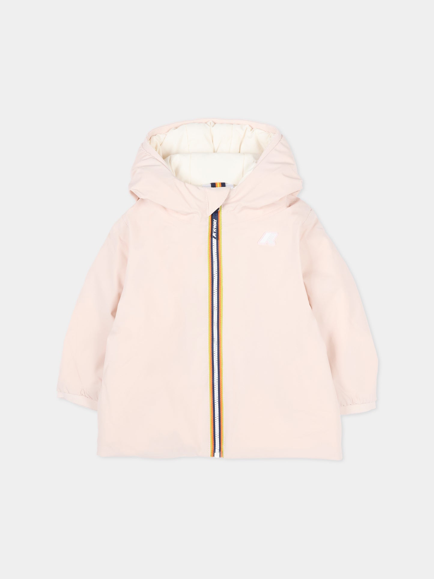 Piumino reversibile Jack St Warm rosa per neonata con logo,K-way,K71338W B3E