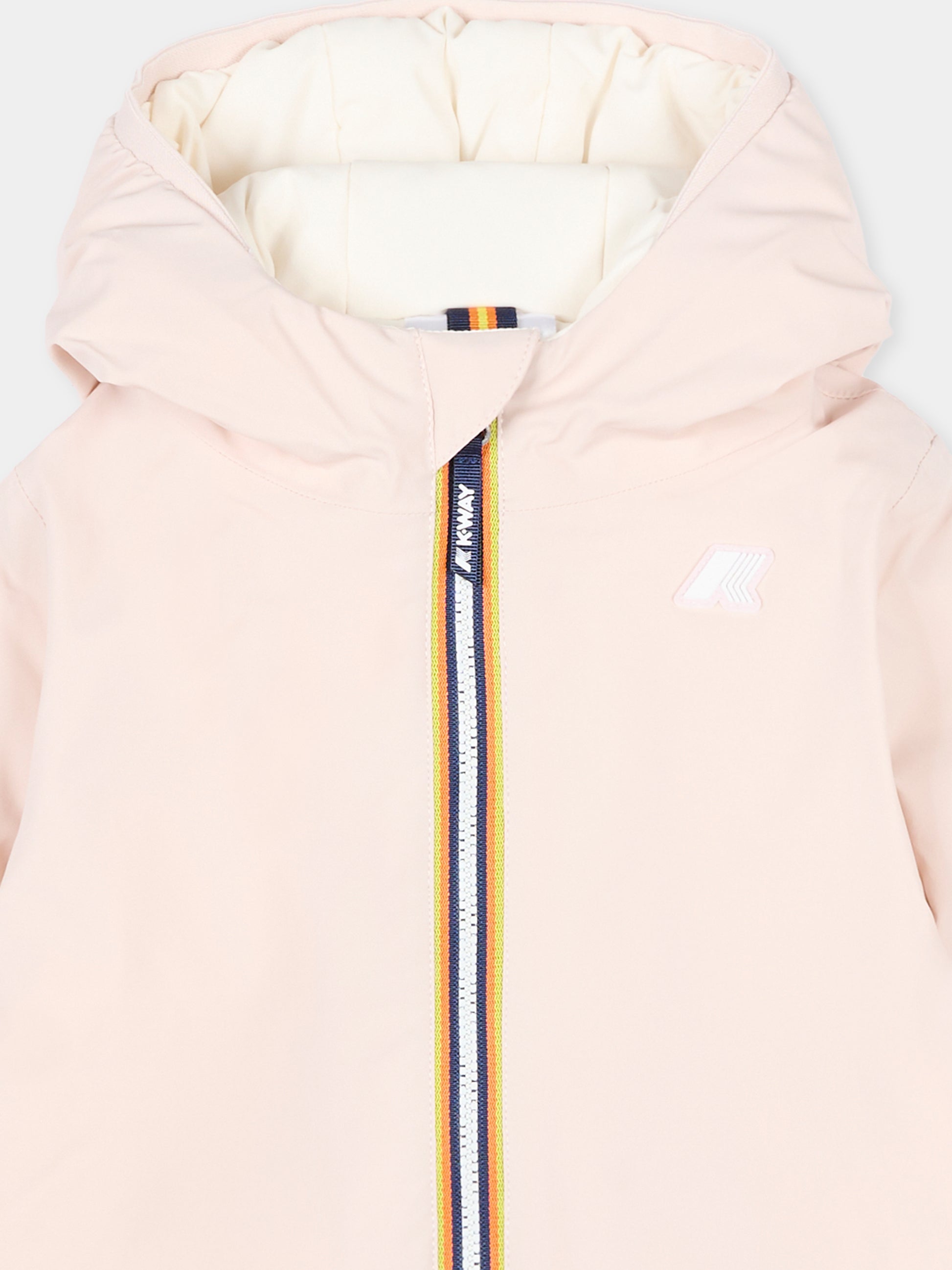 Piumino reversibile Jack St Warm rosa per neonata con logo,K-way,K71338W B3E