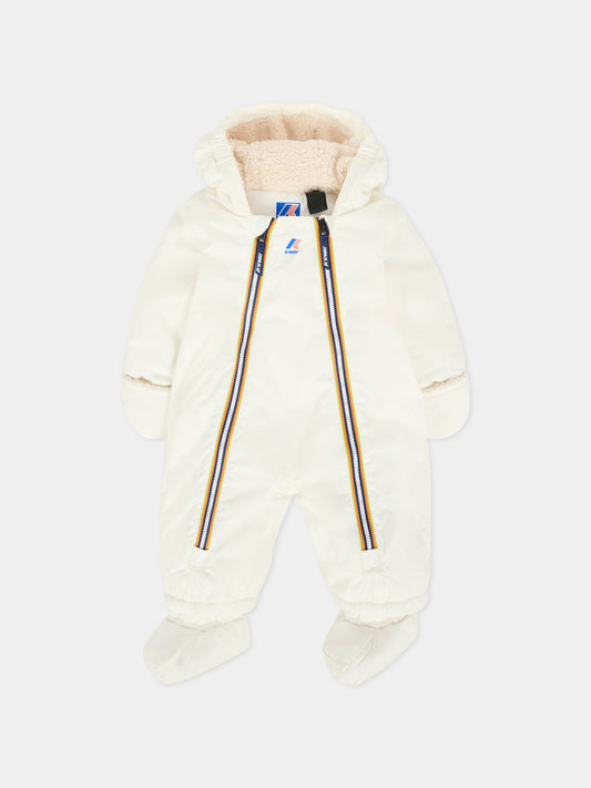 Piumino bianco Snotty Orsetto per neonati con logo,K-way,K8134PW X42