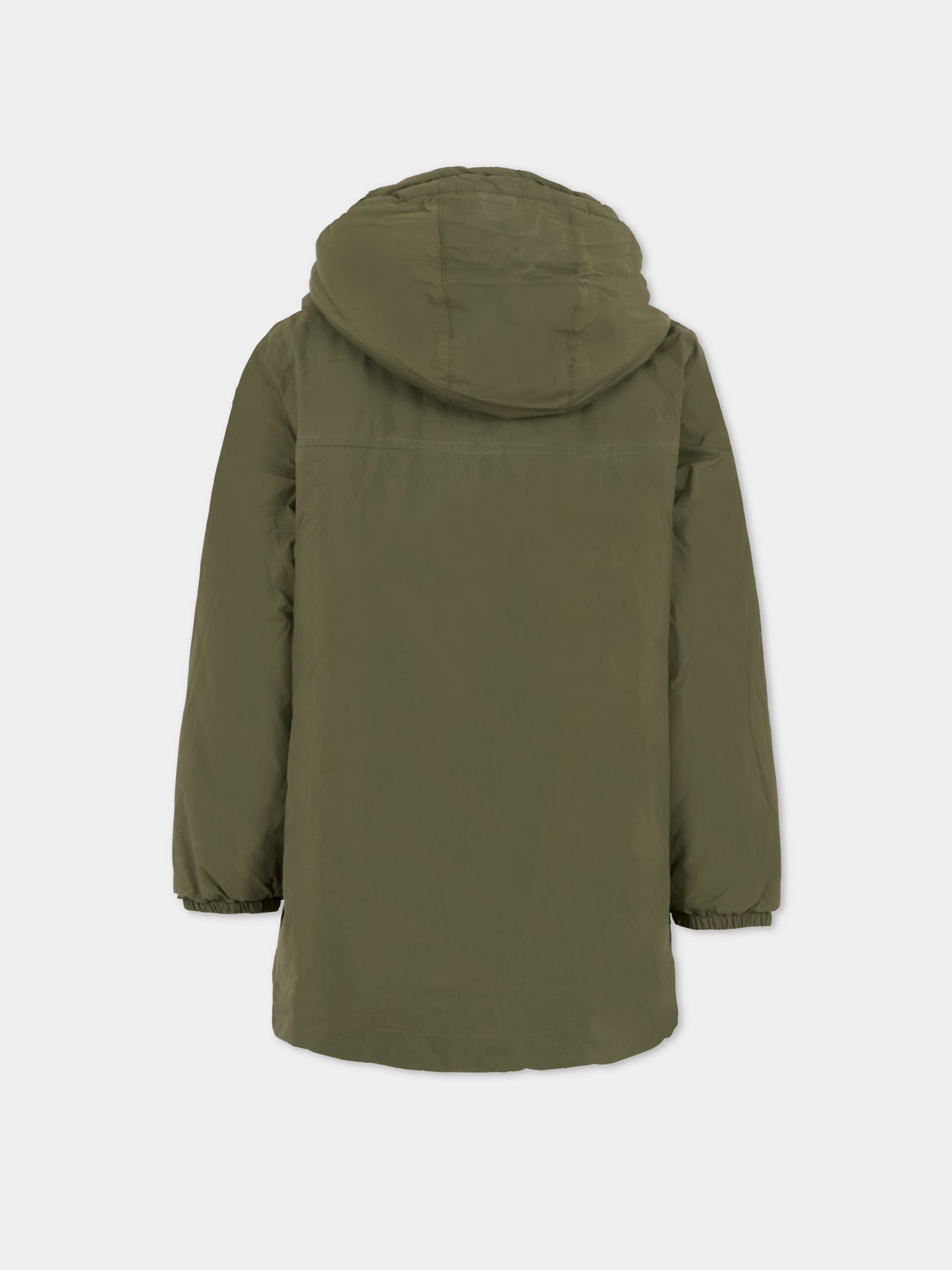 Giubbotto verde Eiffel Orsetto per bambini con logo,K-way,K7142UW WMR