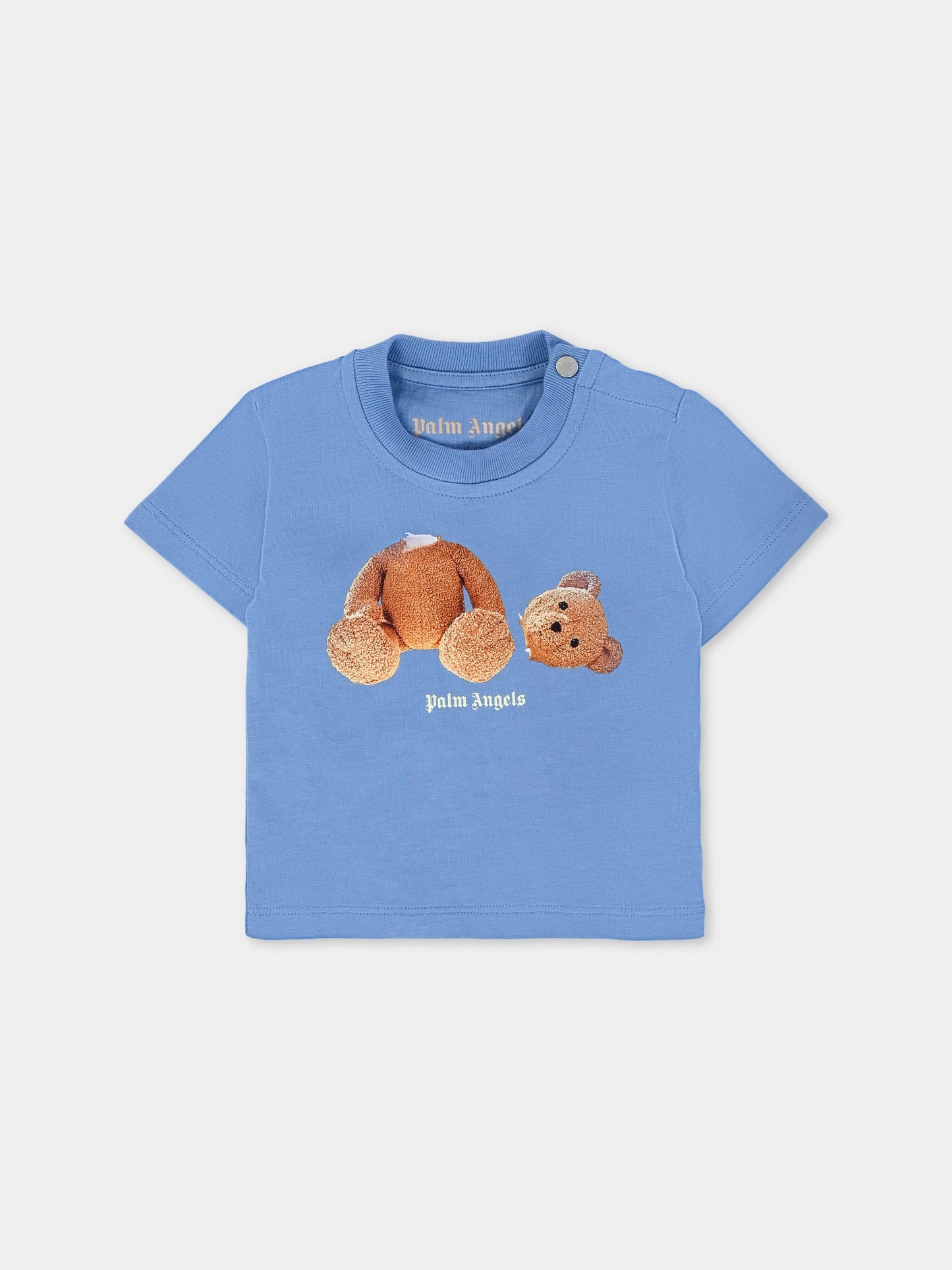 Set t-shirt multicolor per neonato con orso,Palm Angels,PB2X01AF25JER0014260