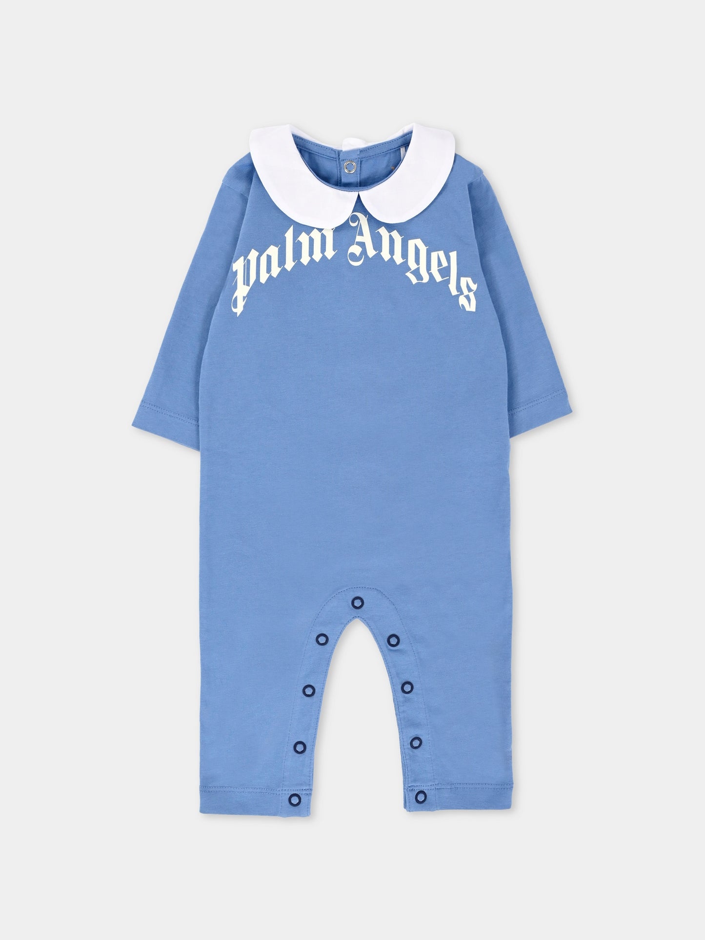 Set tutine celeste per neonato con logo,Palm Angels,PB2X01BF25JER0014203