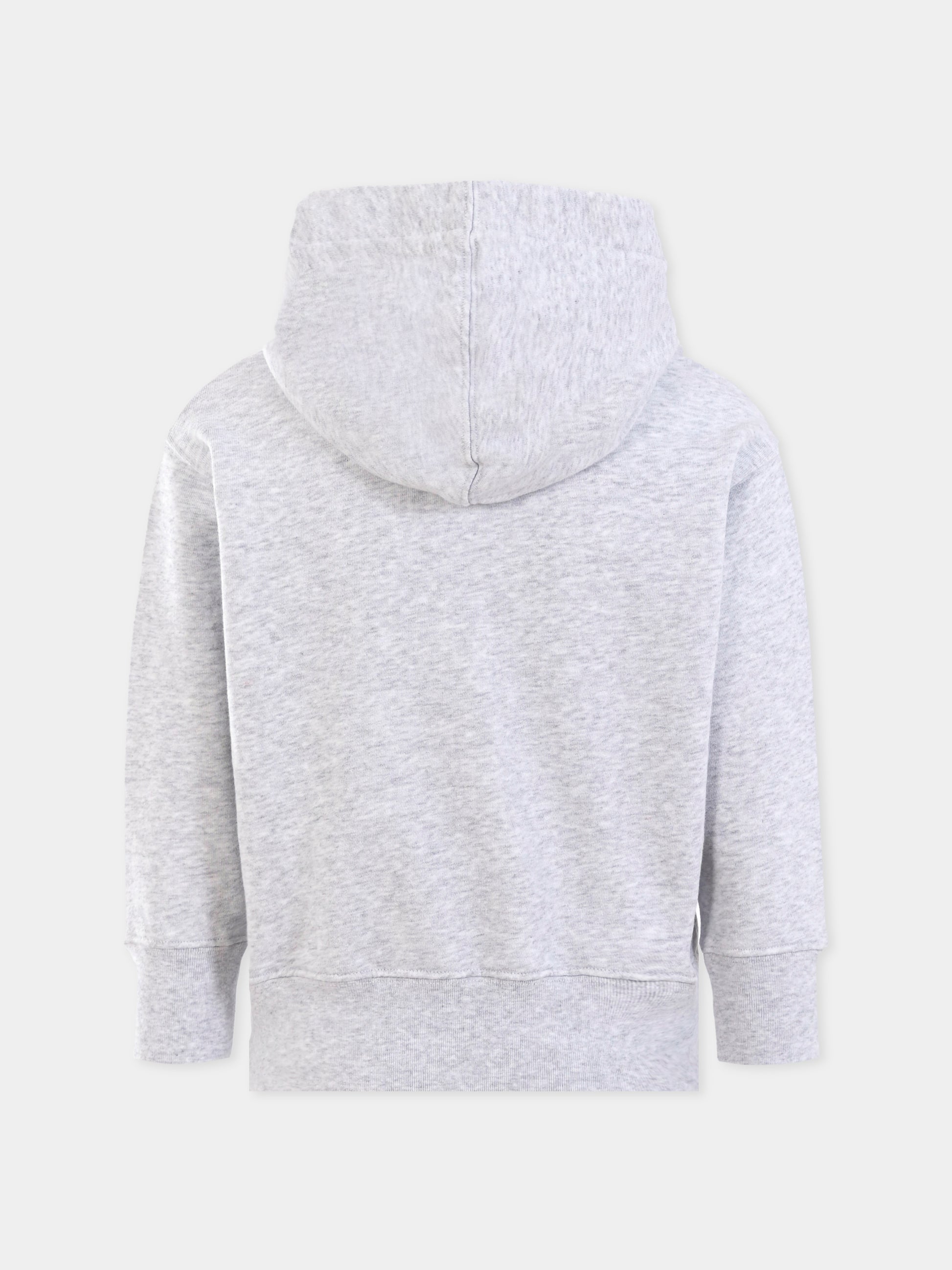 Felpa grigia per bambini con orso,Palm Angels,PBBB012C99FLE0020860